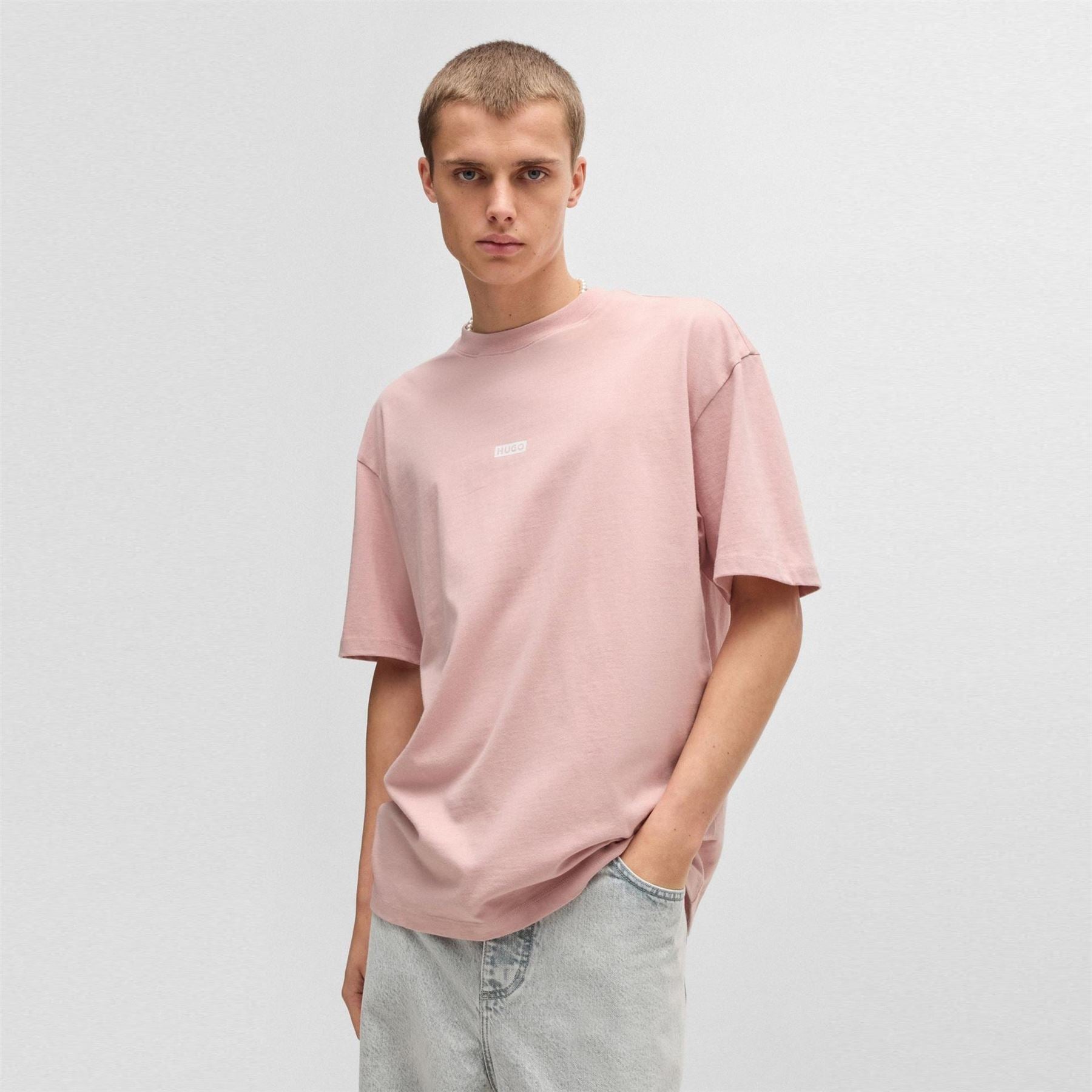 Hugo HUGO Printed Logo Back T Shirt with MCMXCIII text   Regular Fit