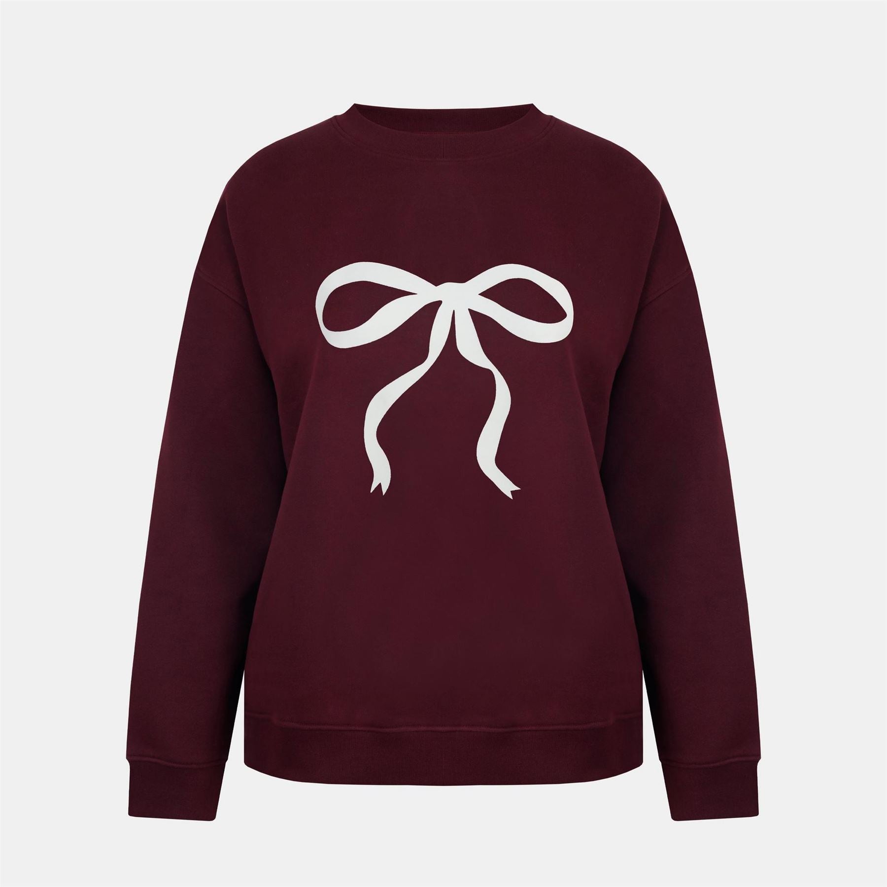Miso Graphic Crew Neck Ribbed Collar Long Sleeve Sweatshirt