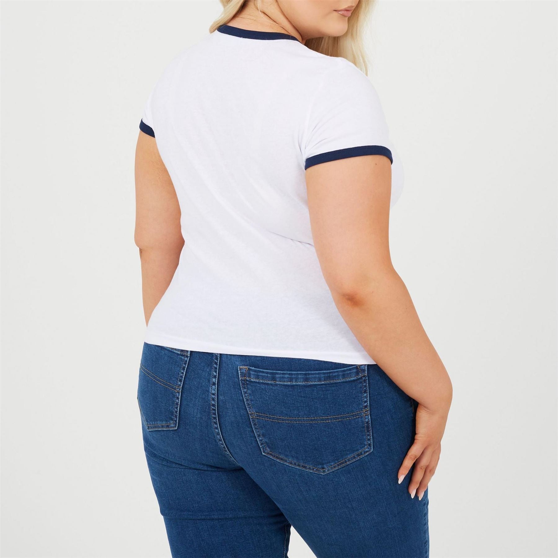 Brave Soul Plus Size Short Sleeve T Shit With Contrast Neck And Sleeve Rib And Pocket