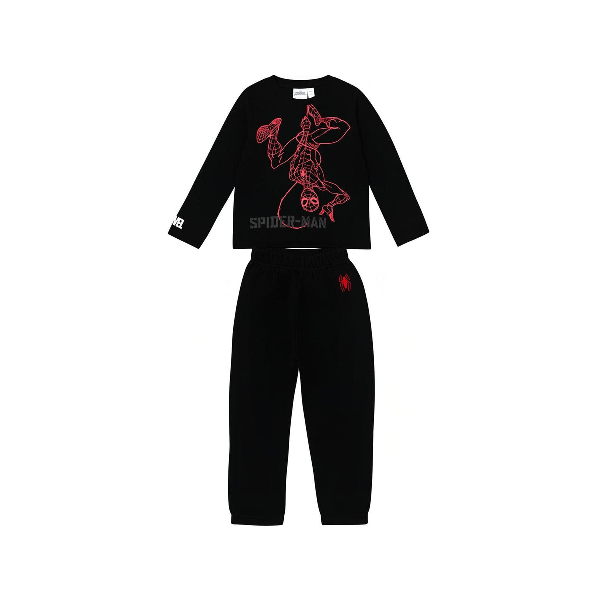 Character Spider Man Crew Neck Long Sleeve Coord Set