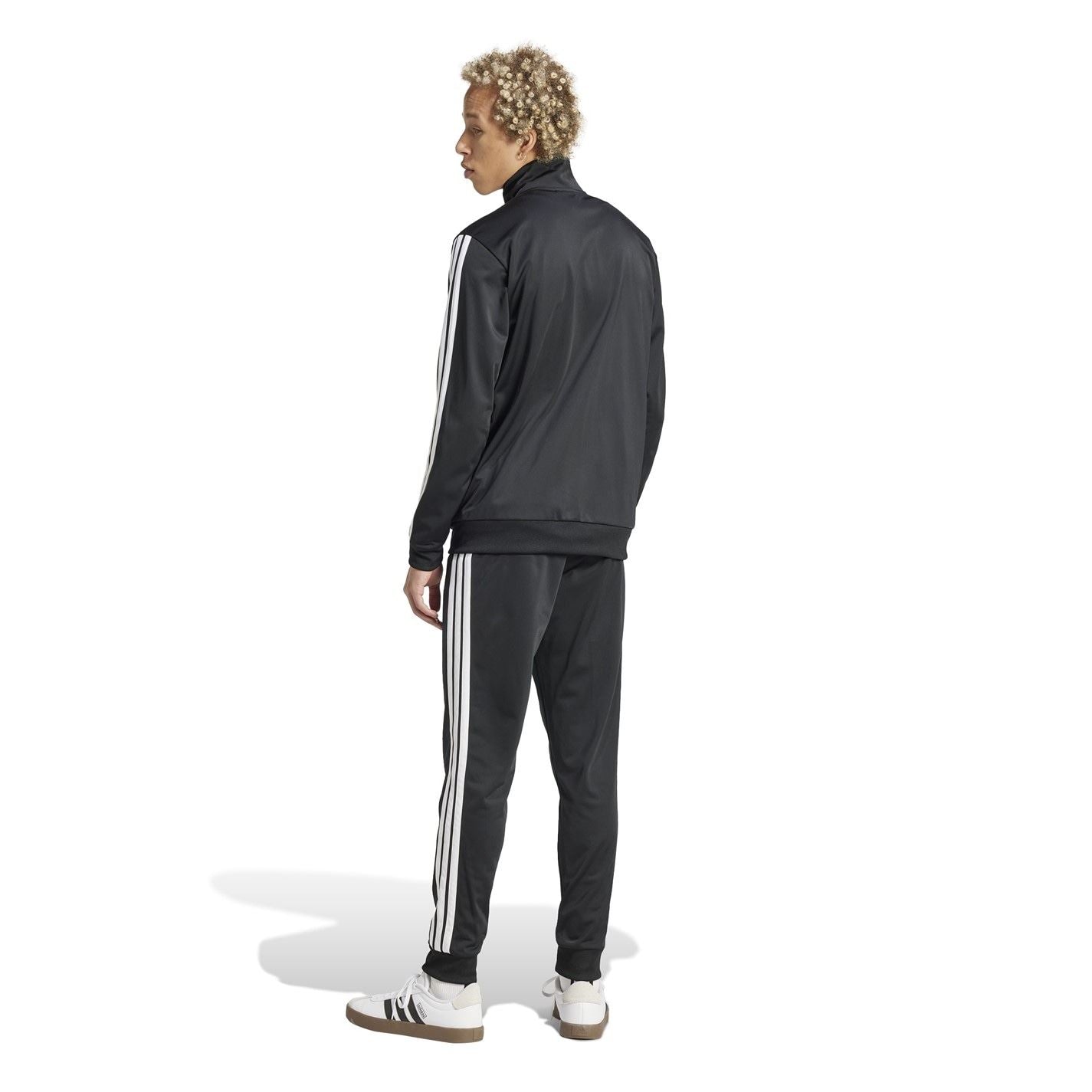 adidas Basic 3   Stripes Tricot Tracksuit
