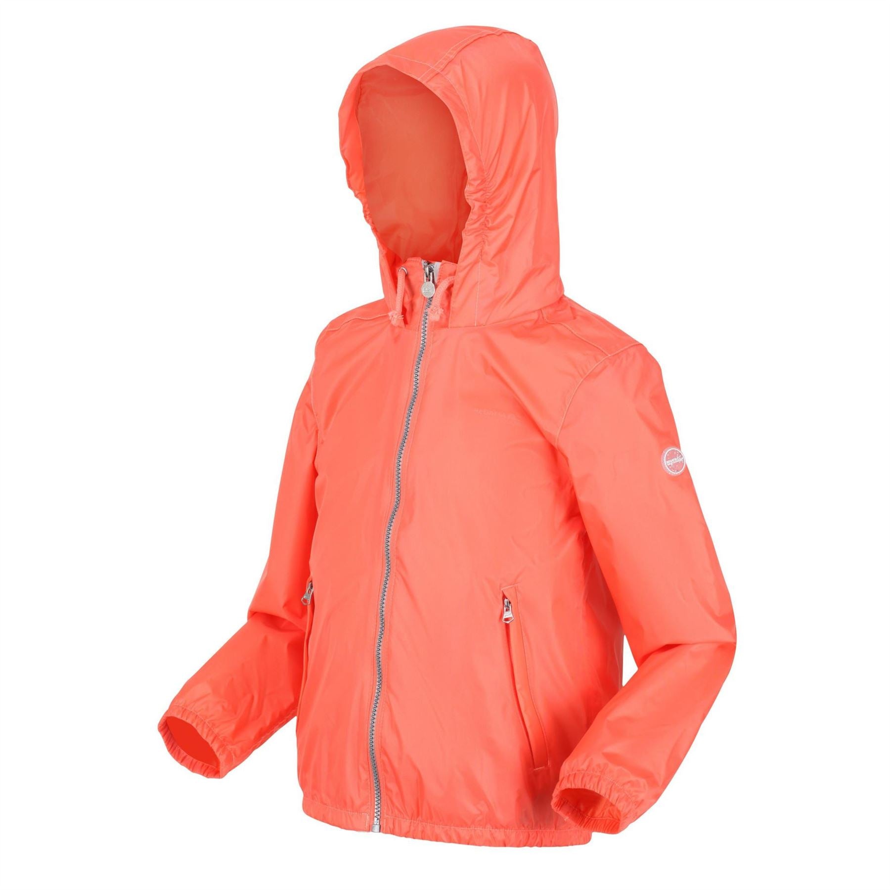 Regatta Catkin Hooded Double Zipped Pocket Rain Jacket