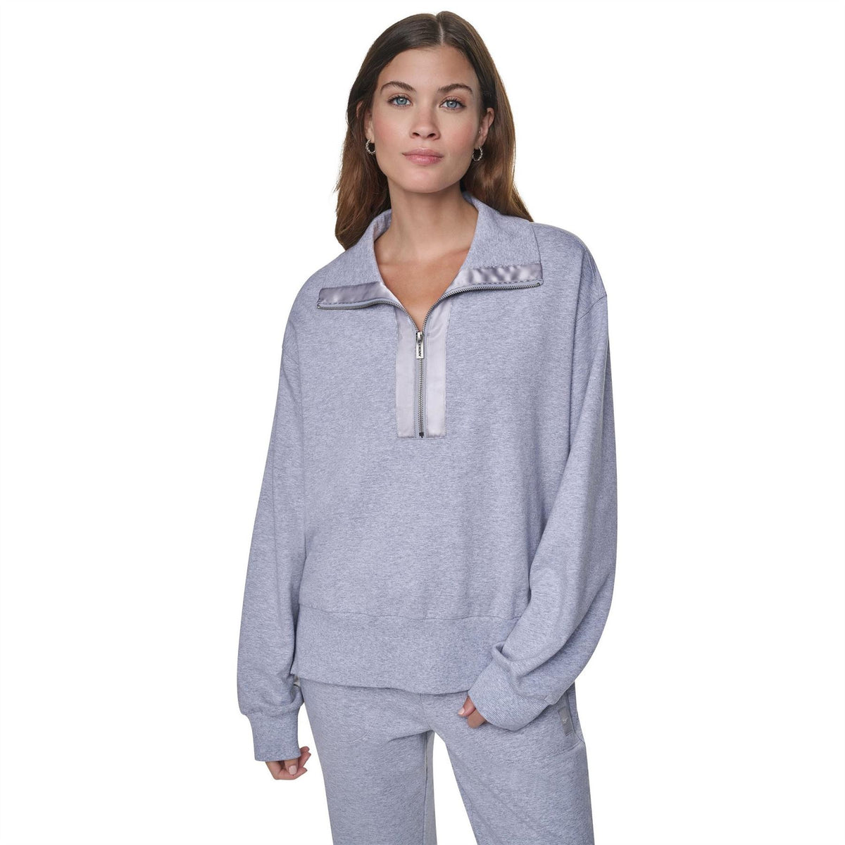 DKNY Quarter Zip Fleece Ld71