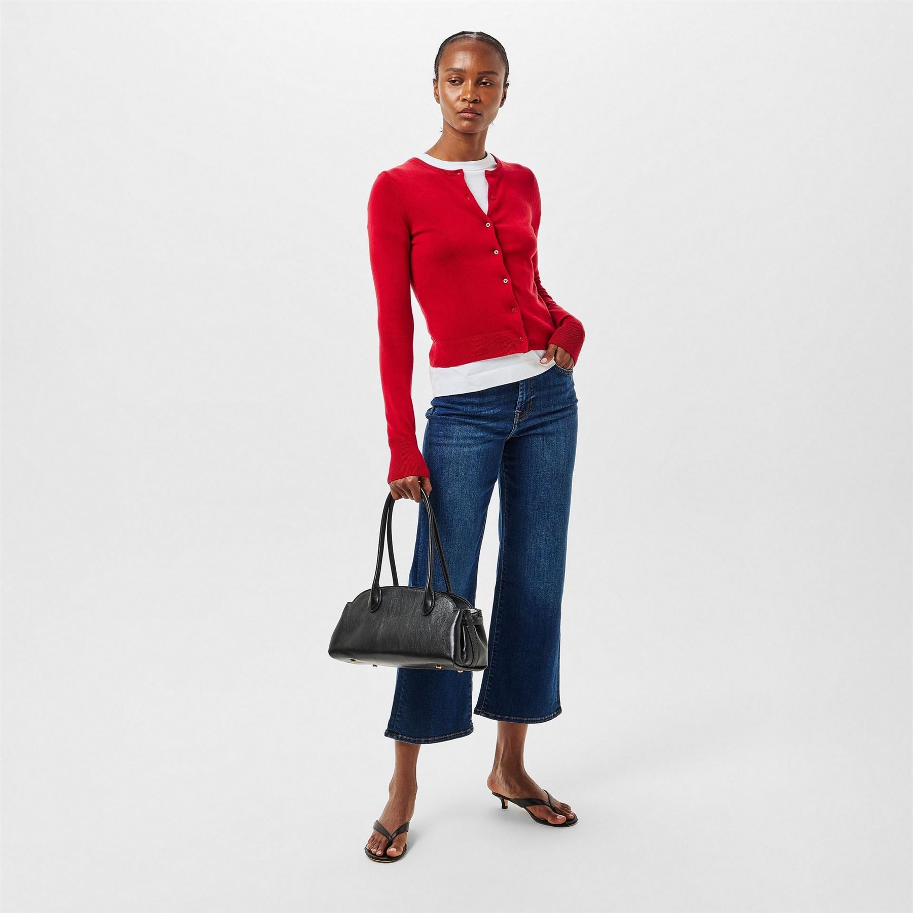 7 For All Mankind Cropped Alexa Straight Leg Jeans