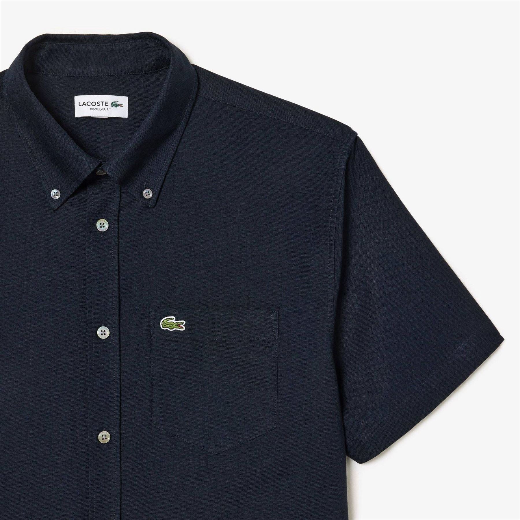 Lacoste Mens Short Sleeve Oxford Shirt
