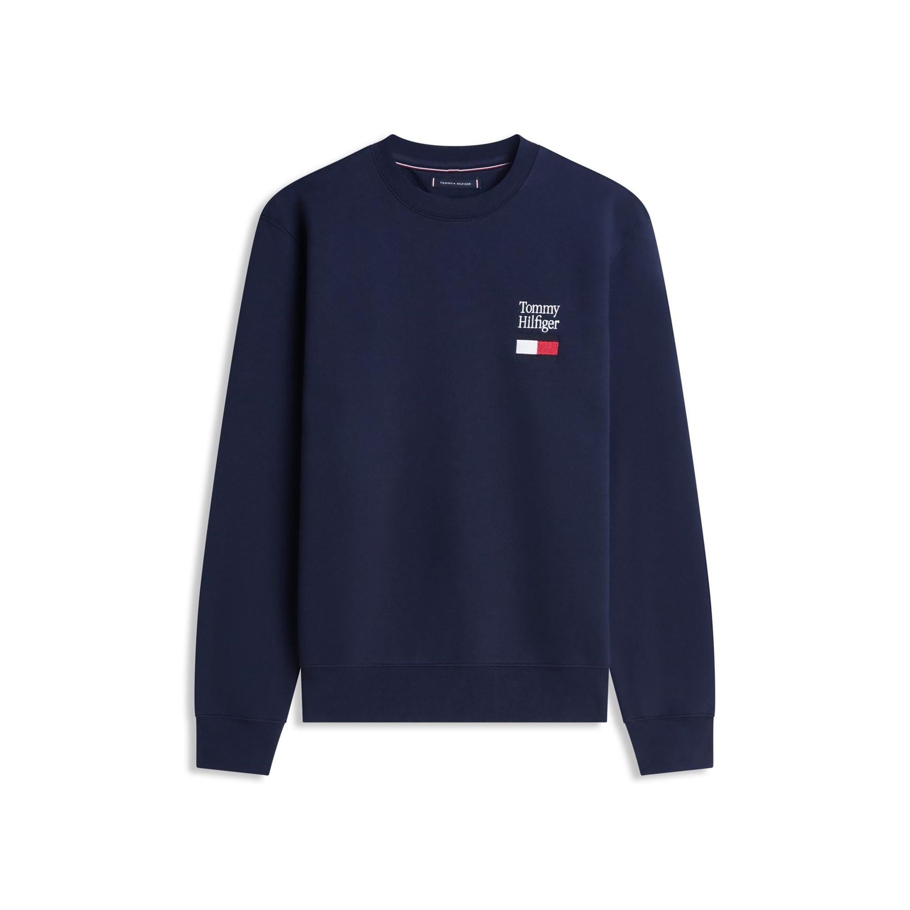 Tommy Hilfiger Embroidered Flag Crew Neck Long Sleeve Sweatshirt