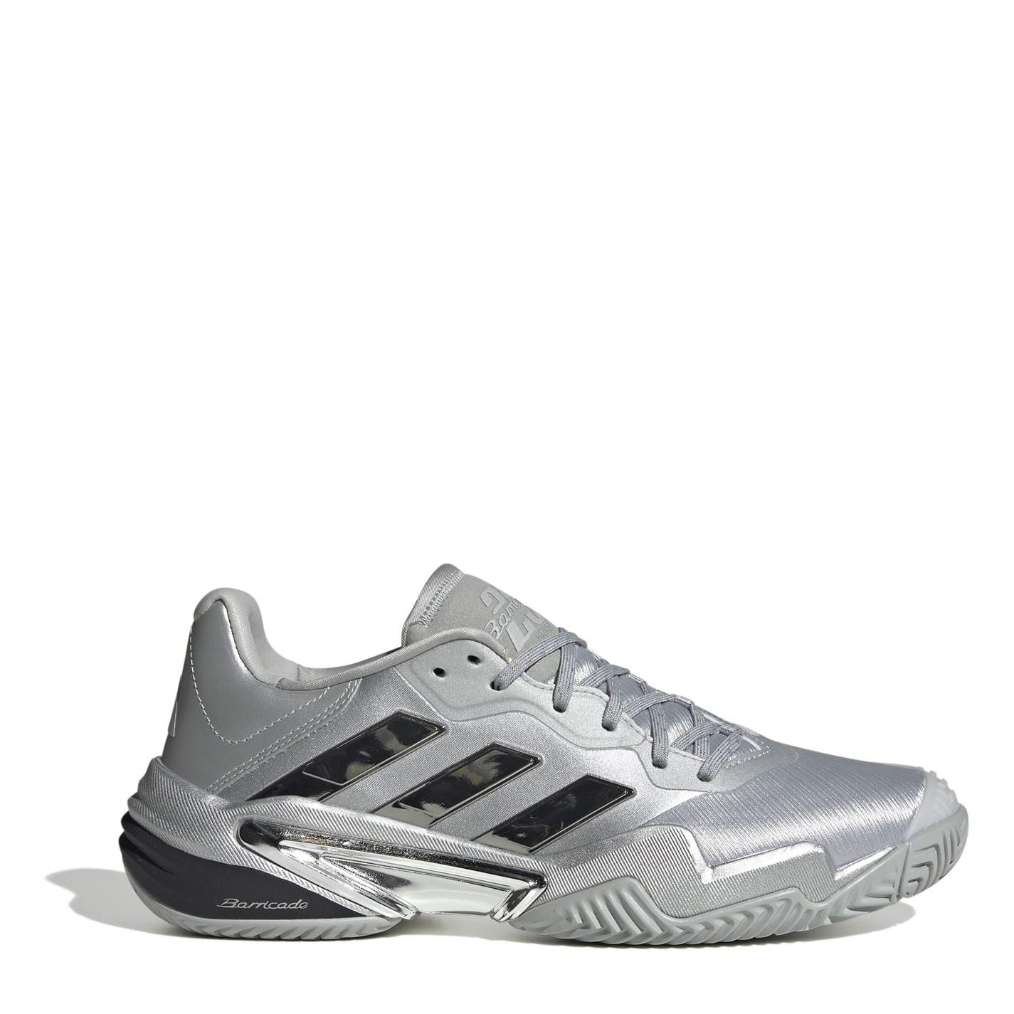 adidas Mens Barricade 13 Silver Edition Tennis Shoes