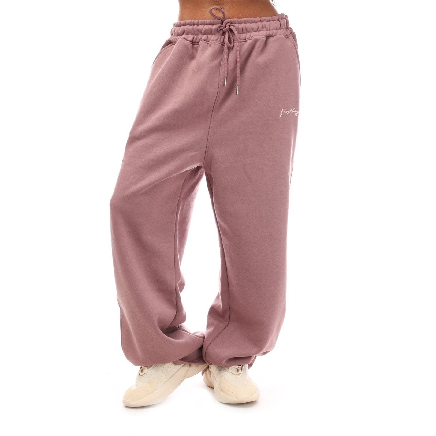 Hype Wide Leg Solid Patterned Joggers