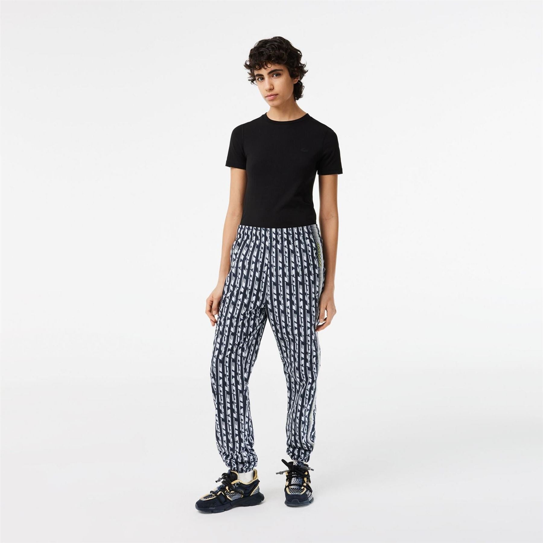 Lacoste Lettering All Over Logo Slim Cut Track Pants