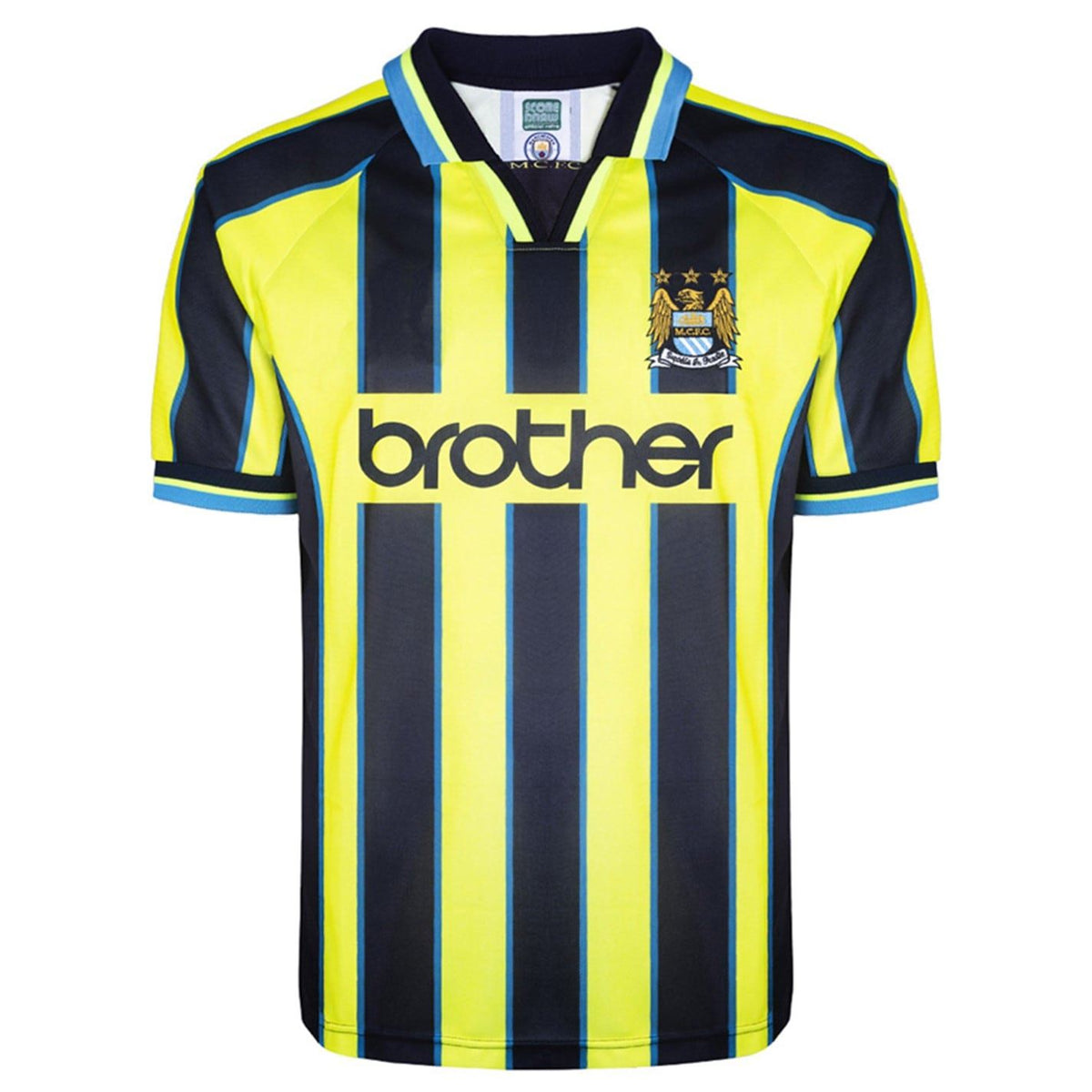 Score Draw Manchester City Retro Away Shirt 1999 Adults