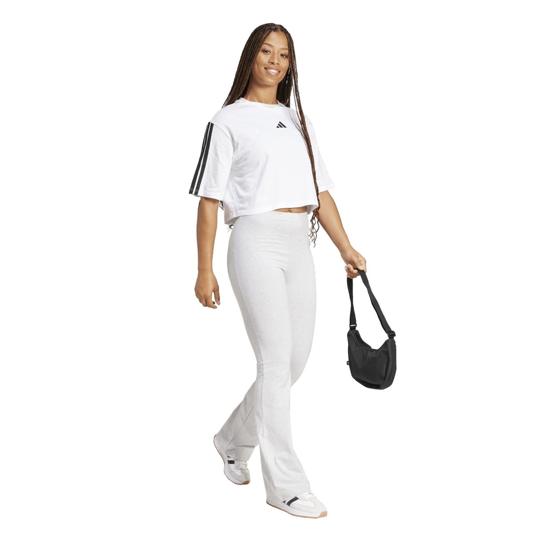 adidas Womens Essentials Logo Flared Leggings