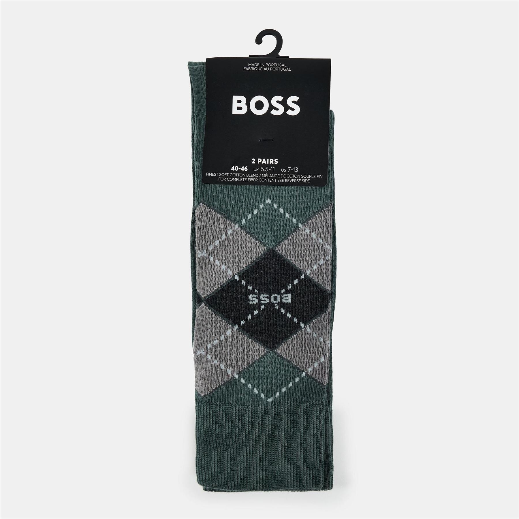 Boss 2 Pack Argyle Crew Long Socks