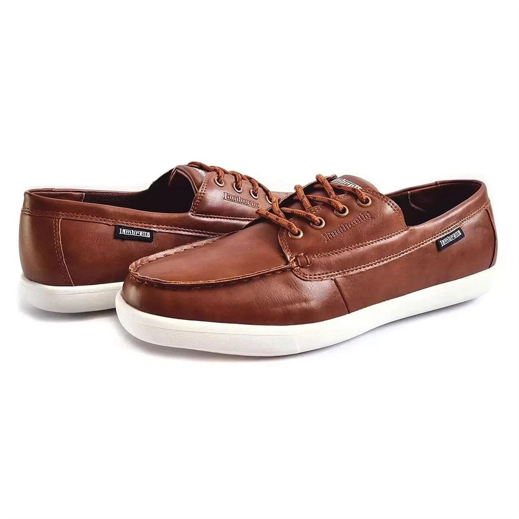 Lambretta Vulcanized Moc Toe Lace-Up Boat Shoes