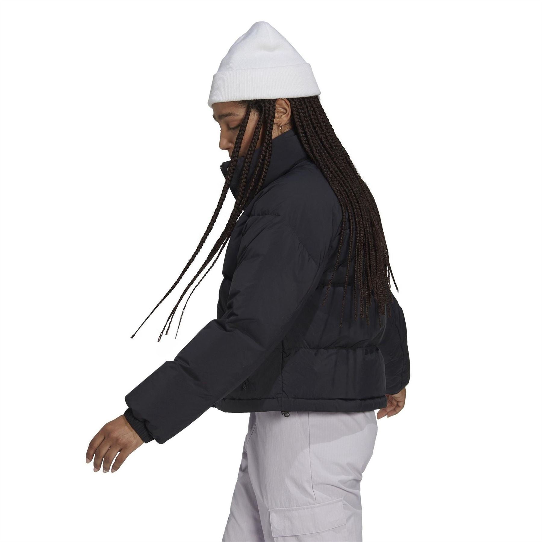 adidas High Neck Short Relaxed Fit Jacket