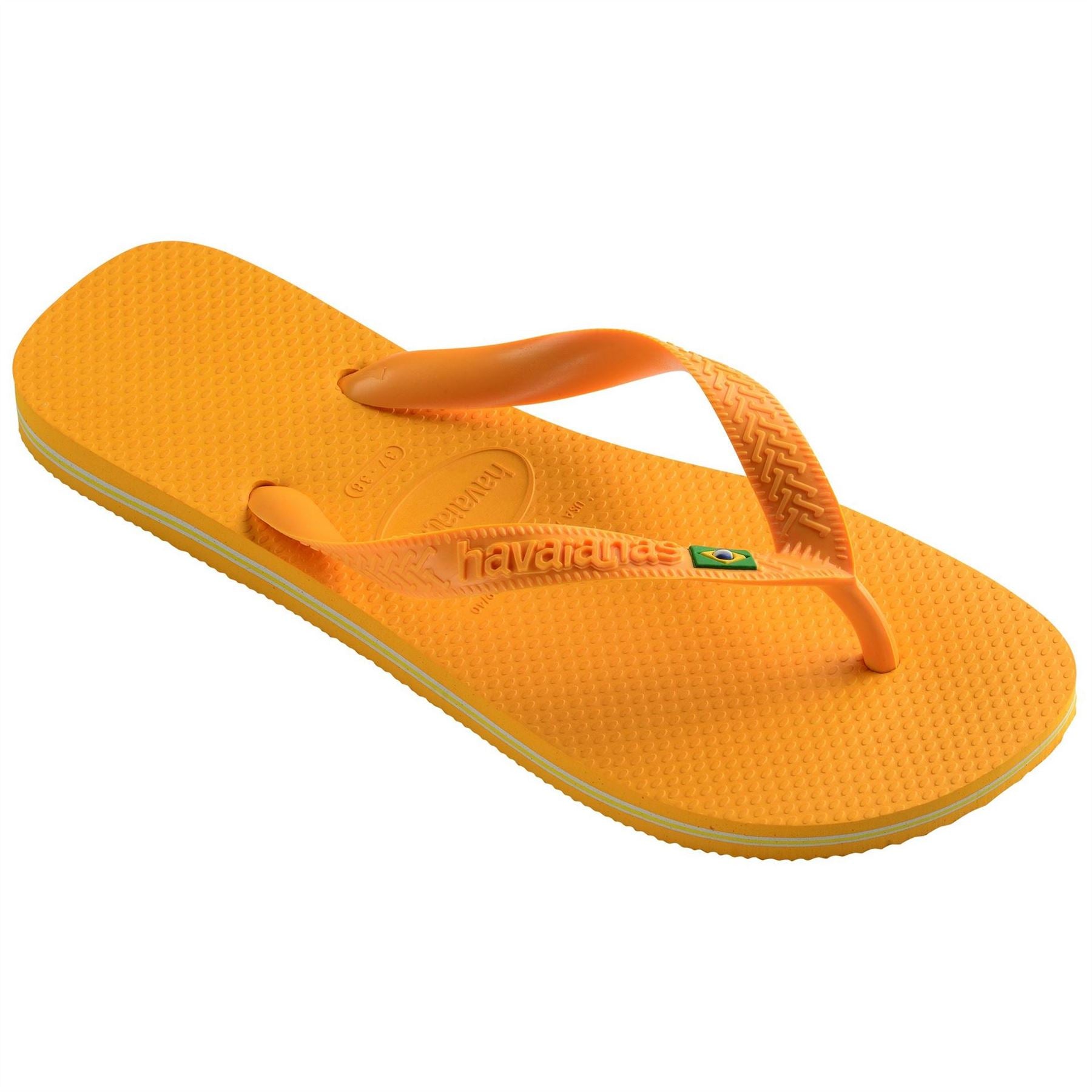 Havaianas Mens Hav. Brasil Pop Yellow 43 44 Flip Flops