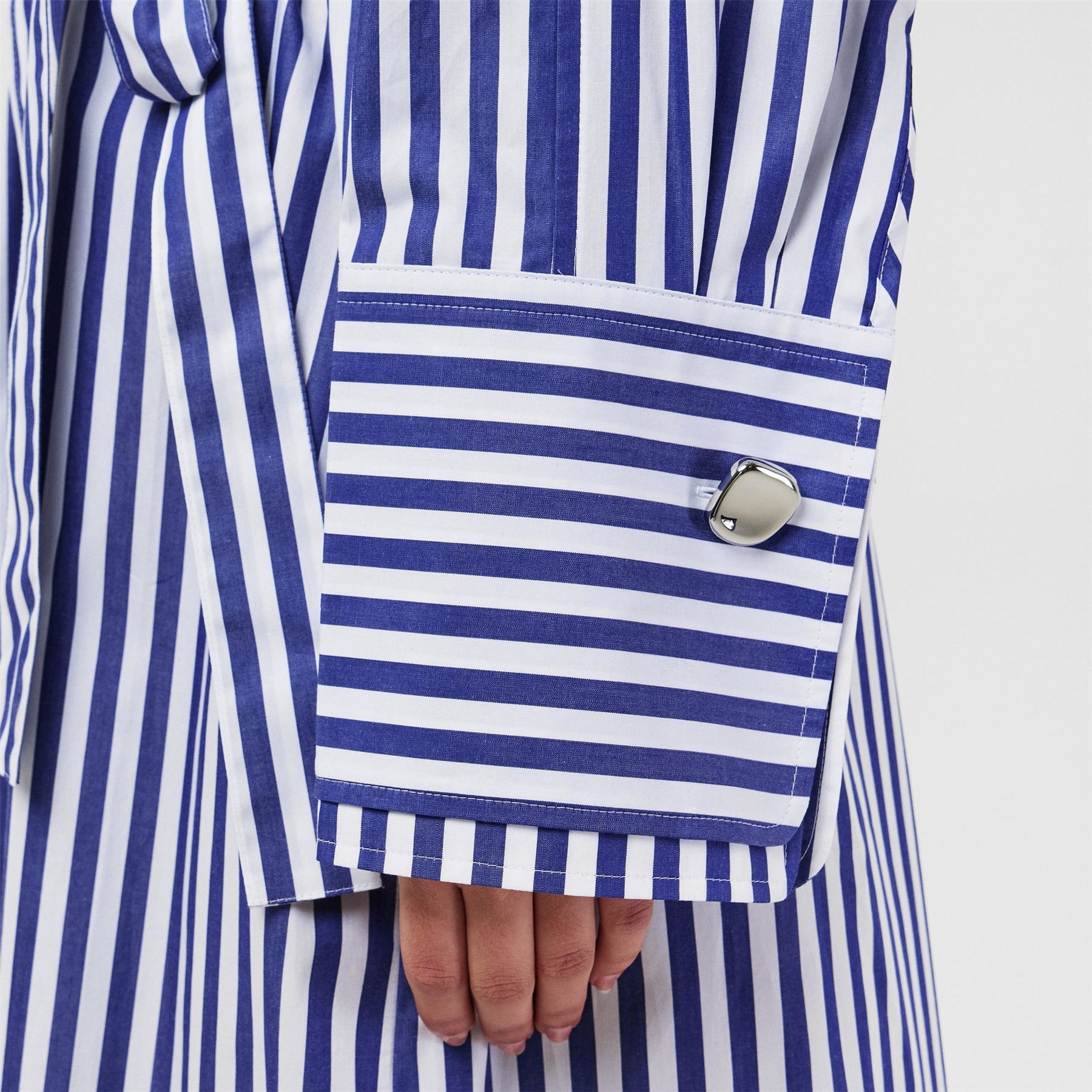 Hugo Collared Neck Midi Dress