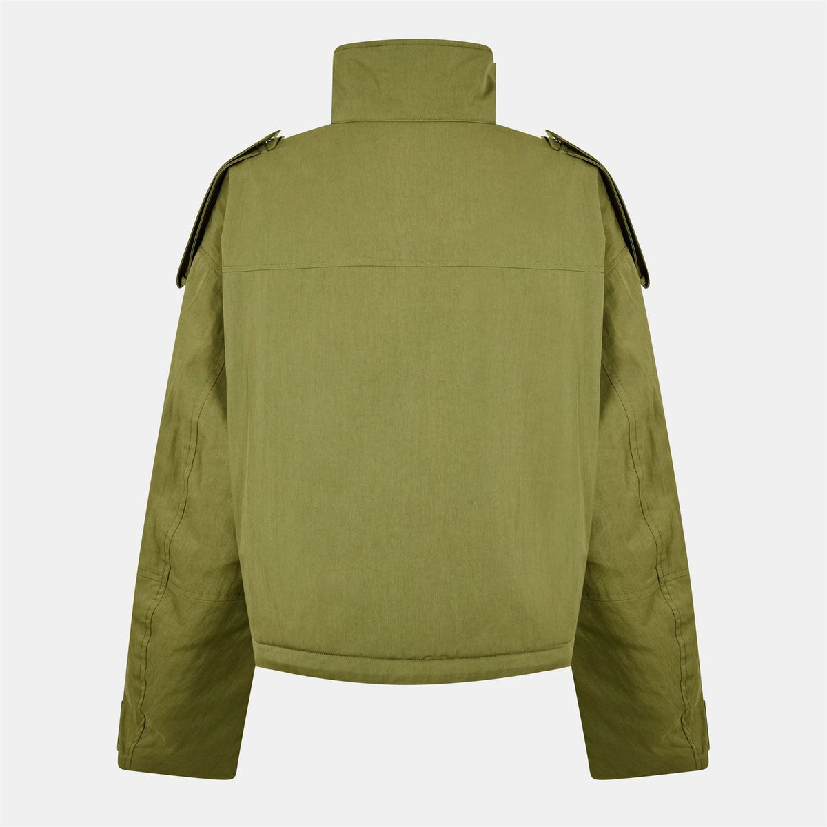 Edited Agatha Cropped Double Breasted Cotton Long Sleeve Coach Jacket