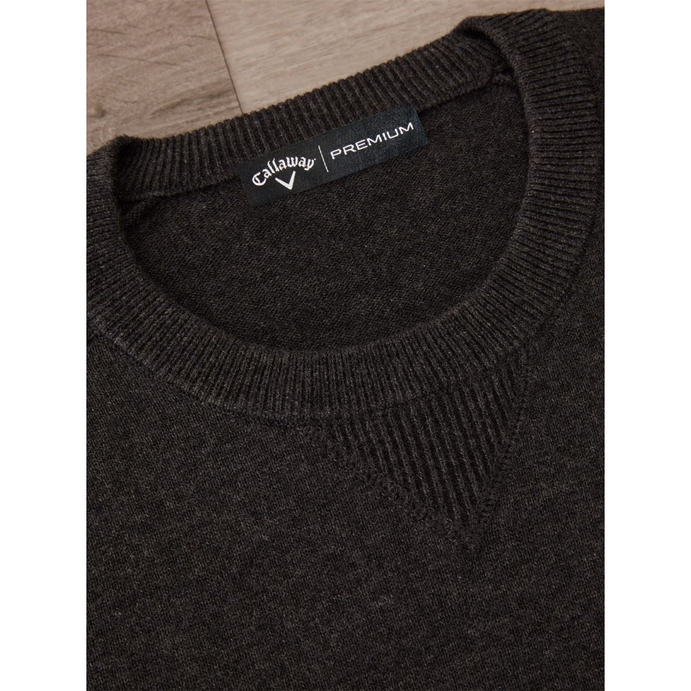 Callaway Crew Neck Long Sleeve Ribbed Collar Sweater