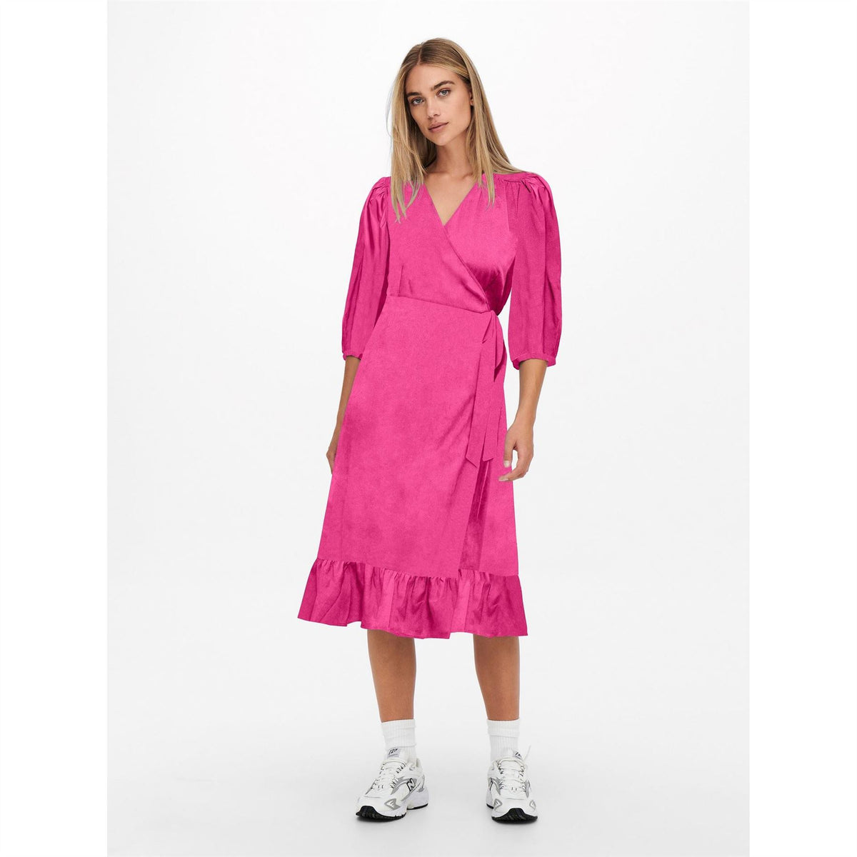 Only Olivia V-Neck Midi Wrap Dress