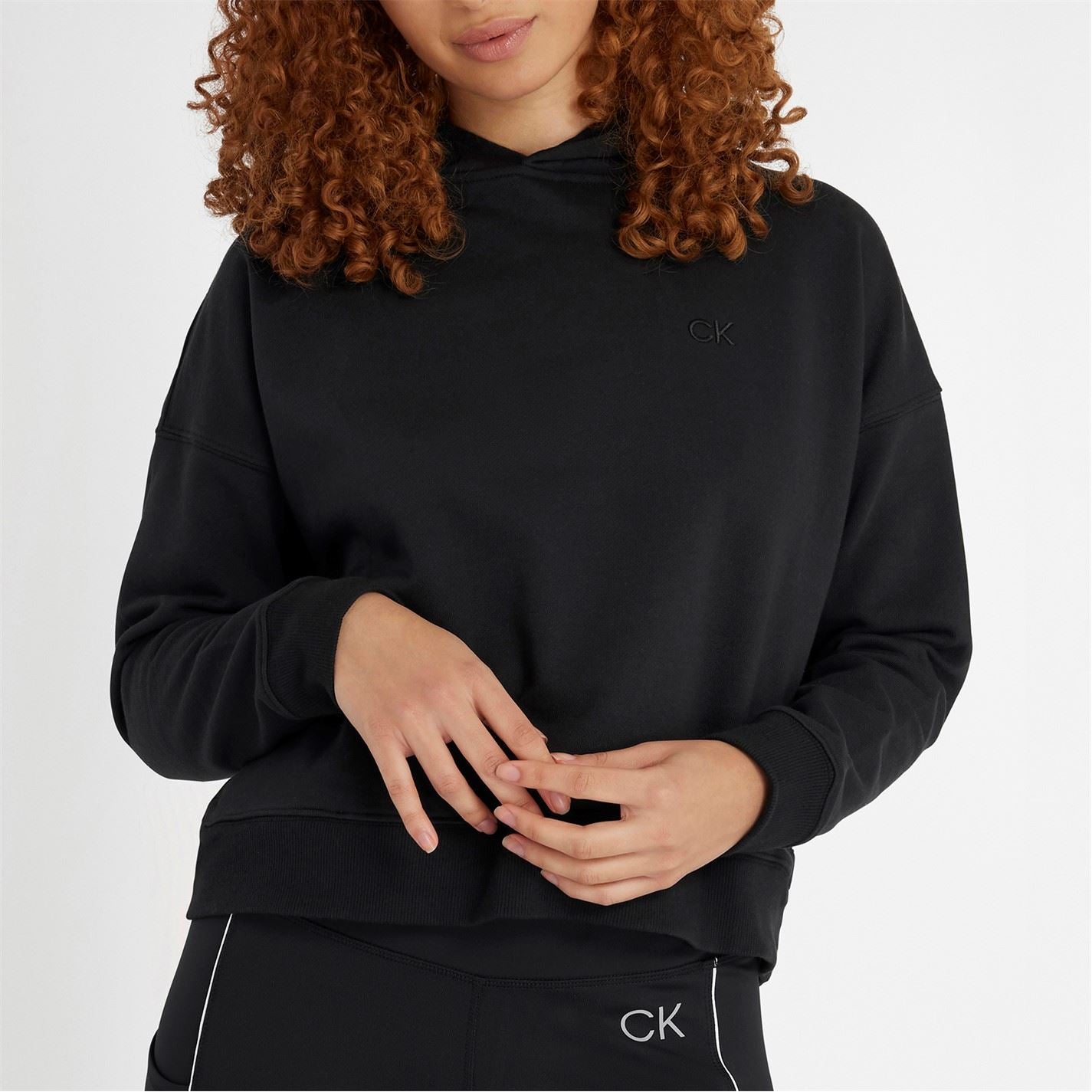 Calvin Klein Golf Cropped Relaxed Fit Drop Shoulder Hoodie