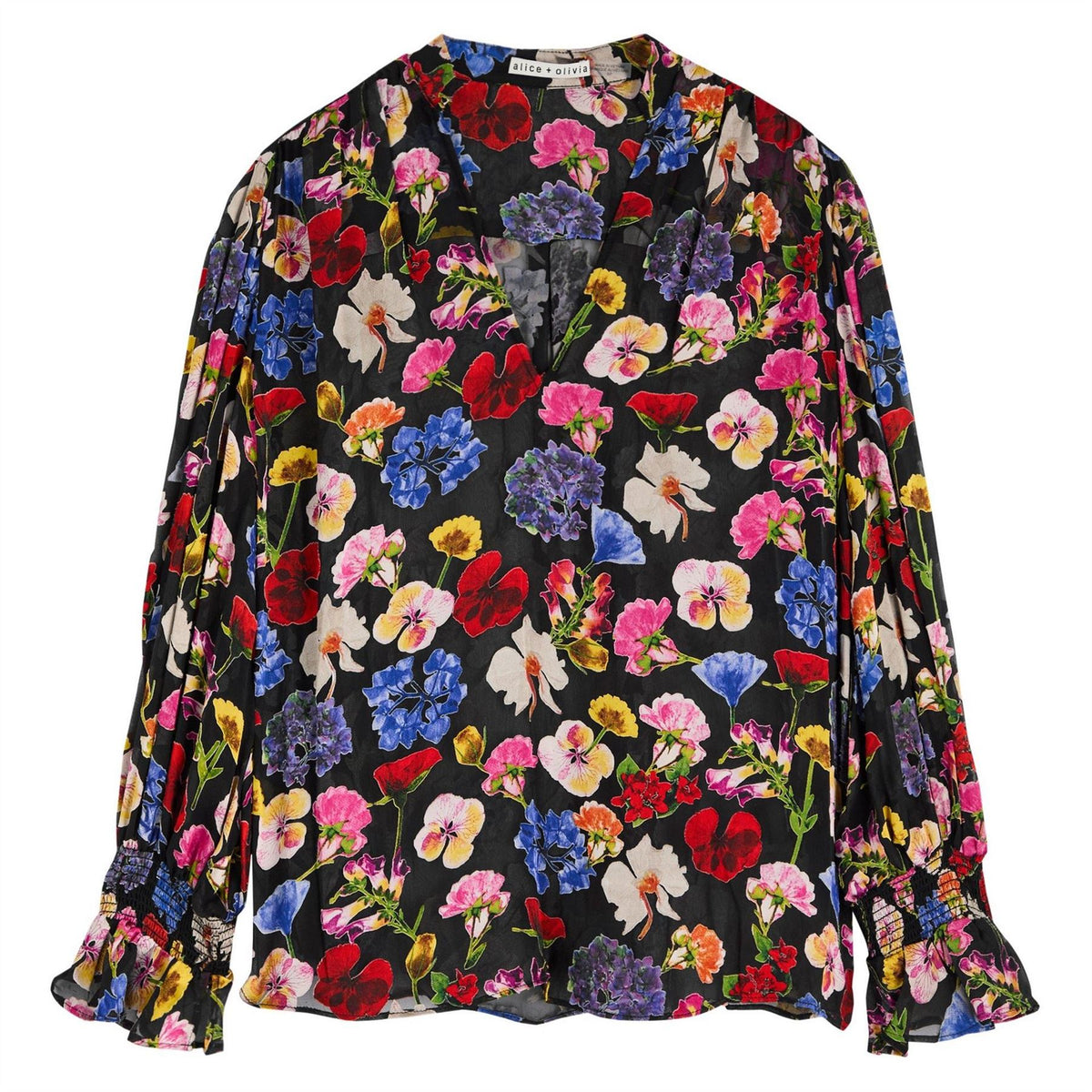 Alice And Olivia Onica Floral Collared B