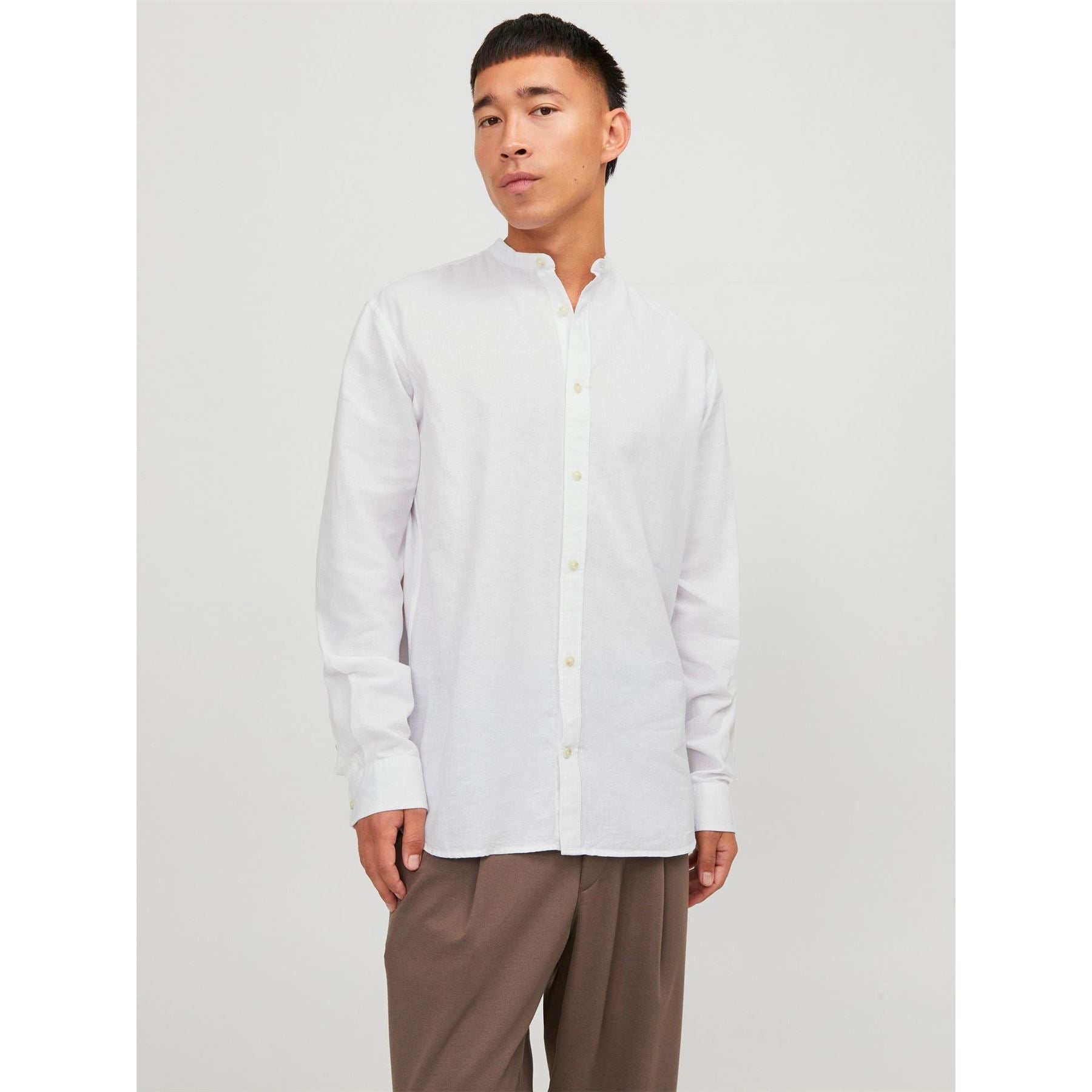 Jack and Jones Long Sleeve Buttoned Linen Shirt