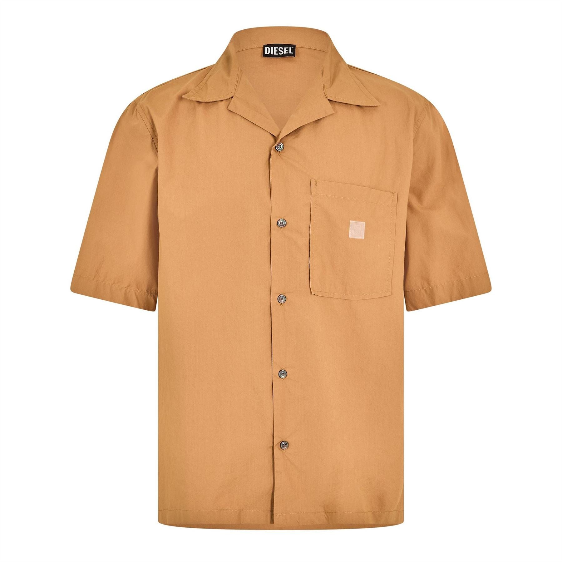 Diesel Cuban Notch Collar Short Sleeve Shirt