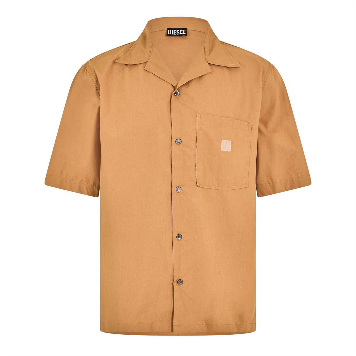 Diesel Cuban Notch Collar Short Sleeve Shirt