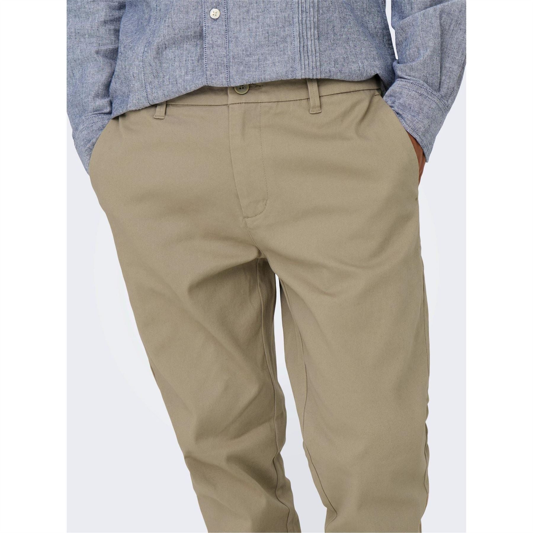 Only Solid Patterned Straight Chinos