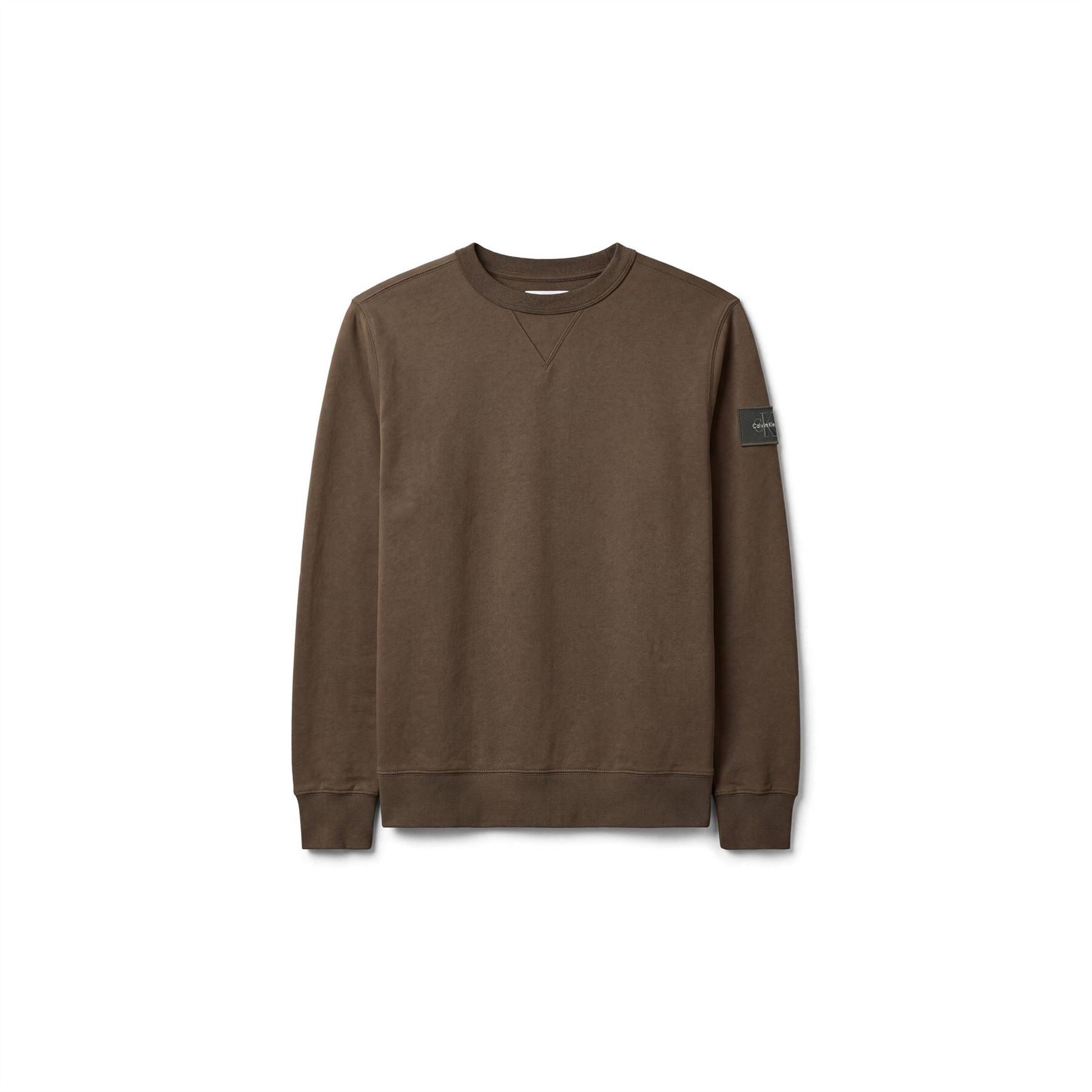 Calvin Klein Jeans Sleeve Badge Cotton Crew Neck Sweatshirt