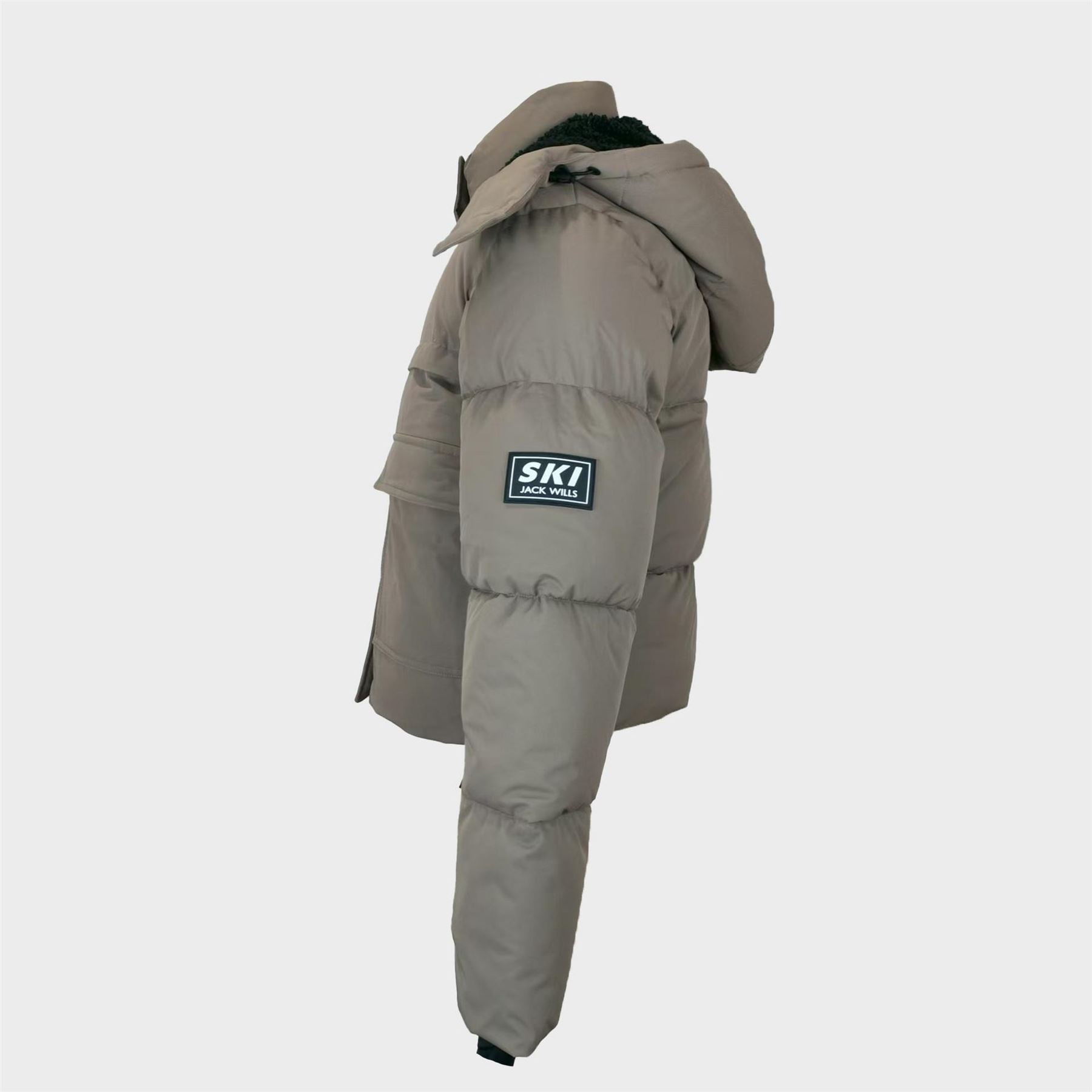 Jack Wills Cropped Puffer Waterproof Windproof Hooded Ski Jacket