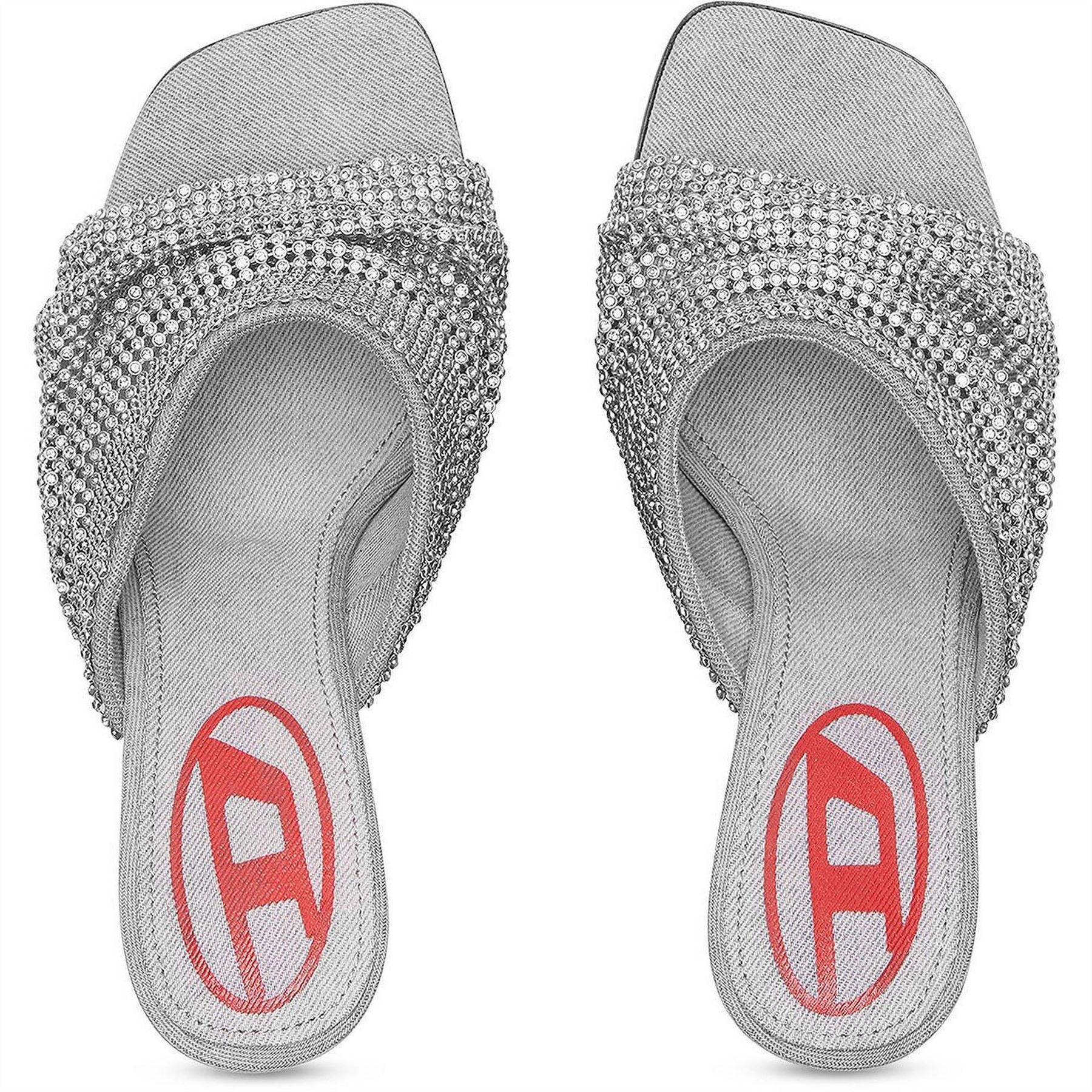 Diesel Sidney Open Toe Stiletto Heel Slides