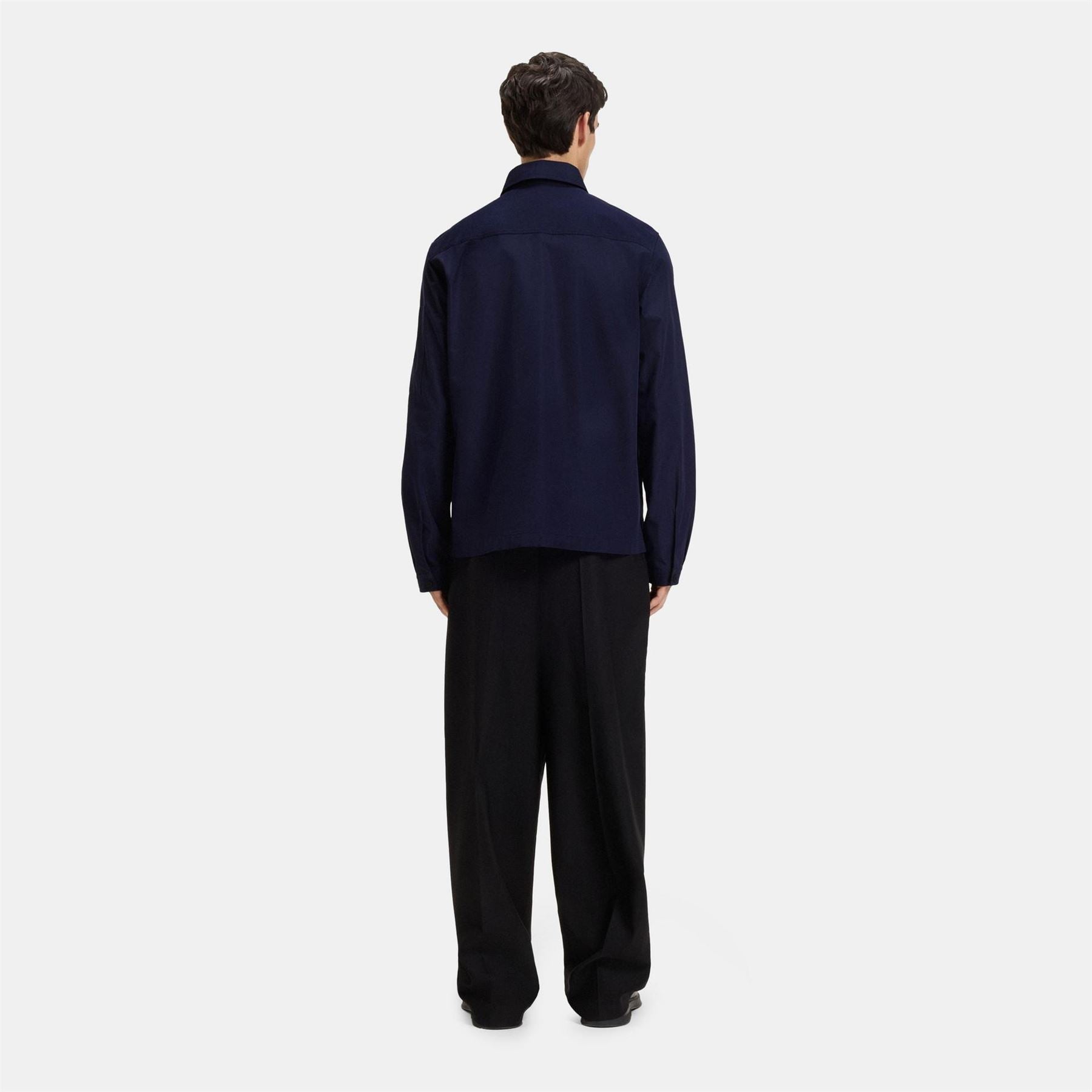 Hugo HUGO Emmond Cotton Long Sleeve Zip Overshirt   Contemporary Design with Logo Detail