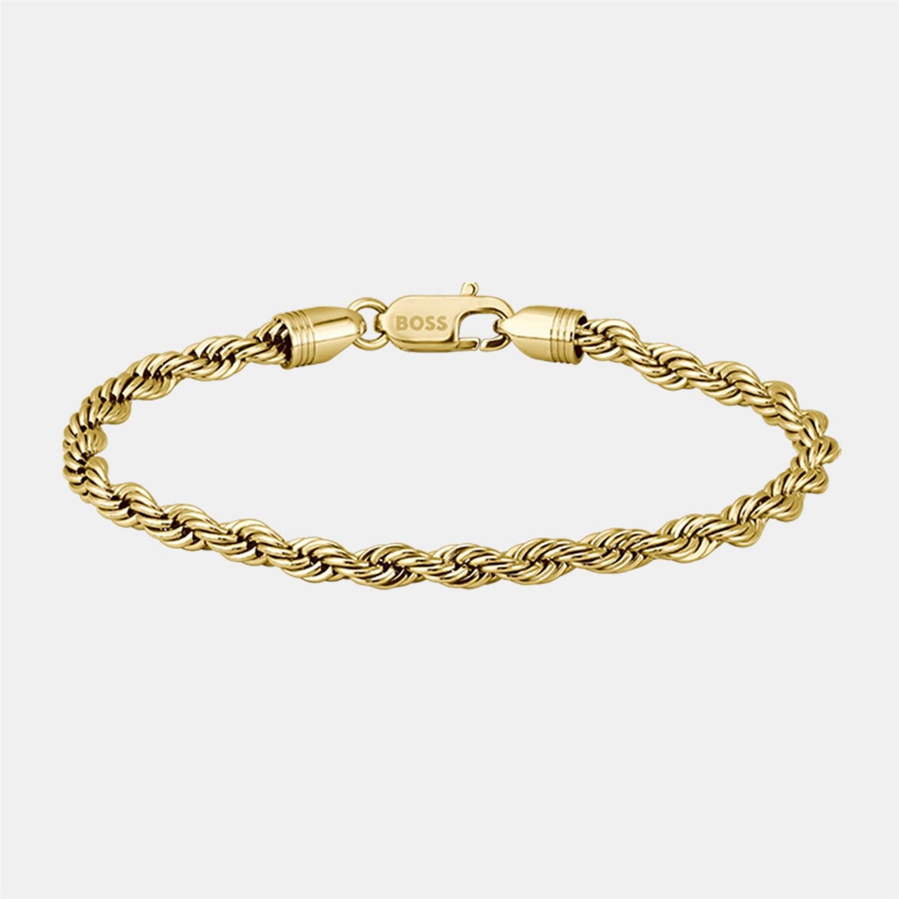 Boss BOSS Myles Gold IP Rope Chain Bracelet