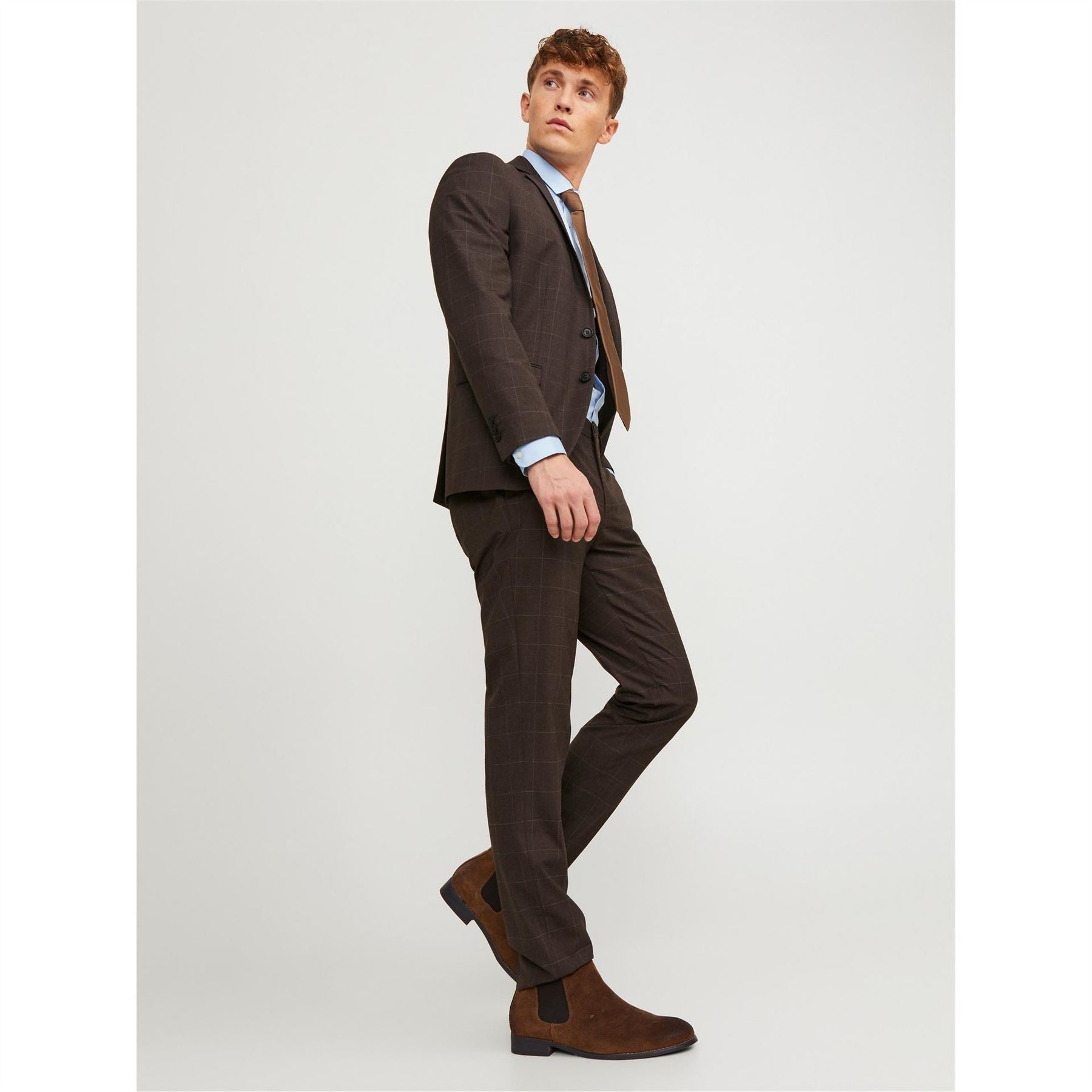 Jack and Jones Checked Smart Slim Fit Trouser