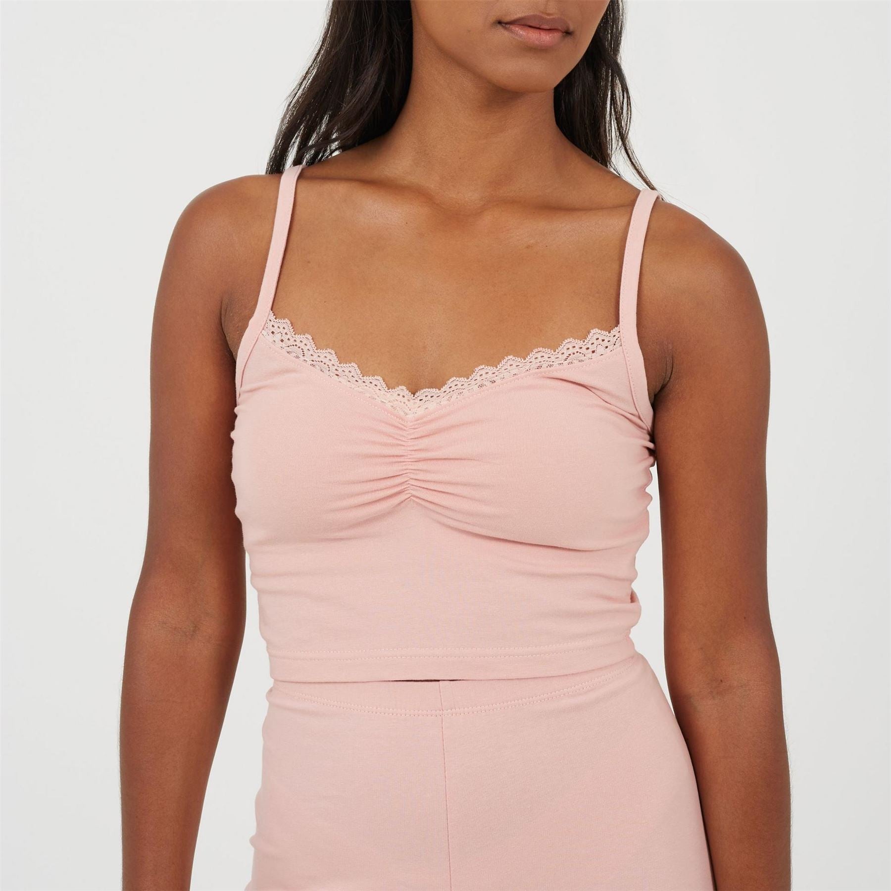 Brave Soul Womens Strappy Vest  And  Shorts Lounge Set