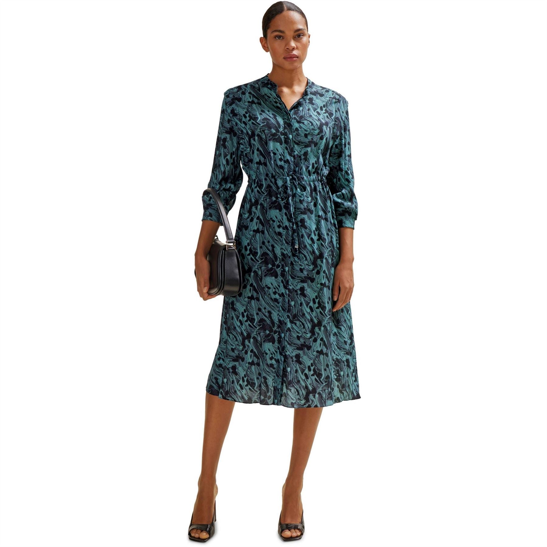 Boss Collared Neck Midi Dress