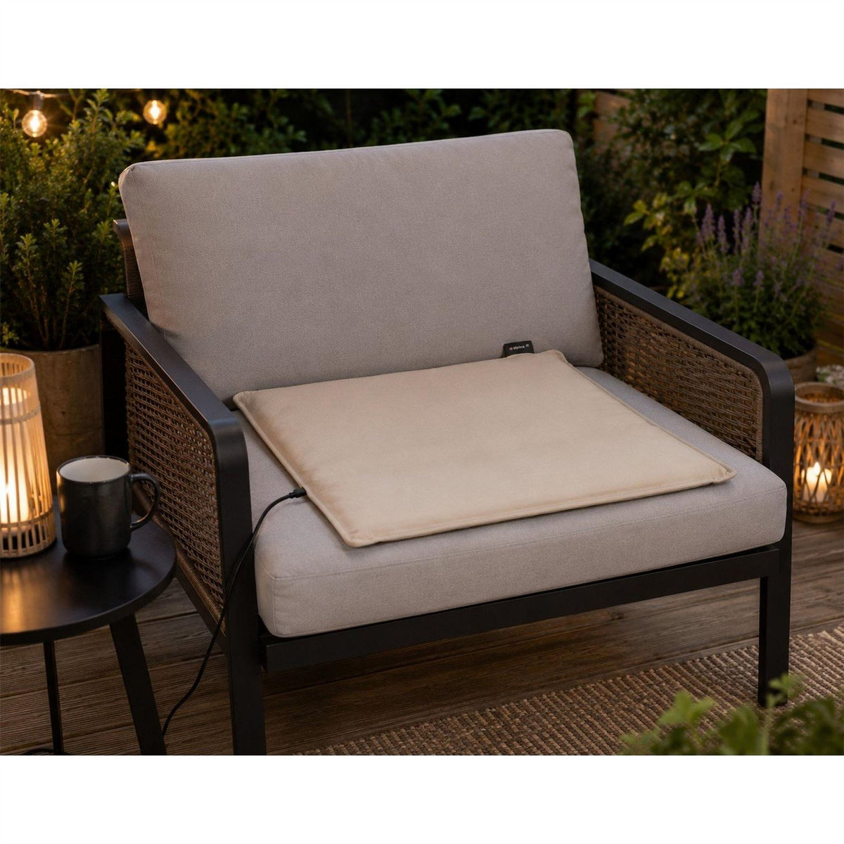 Alpina Heating Cushion Outdoor Beige 45x45cm