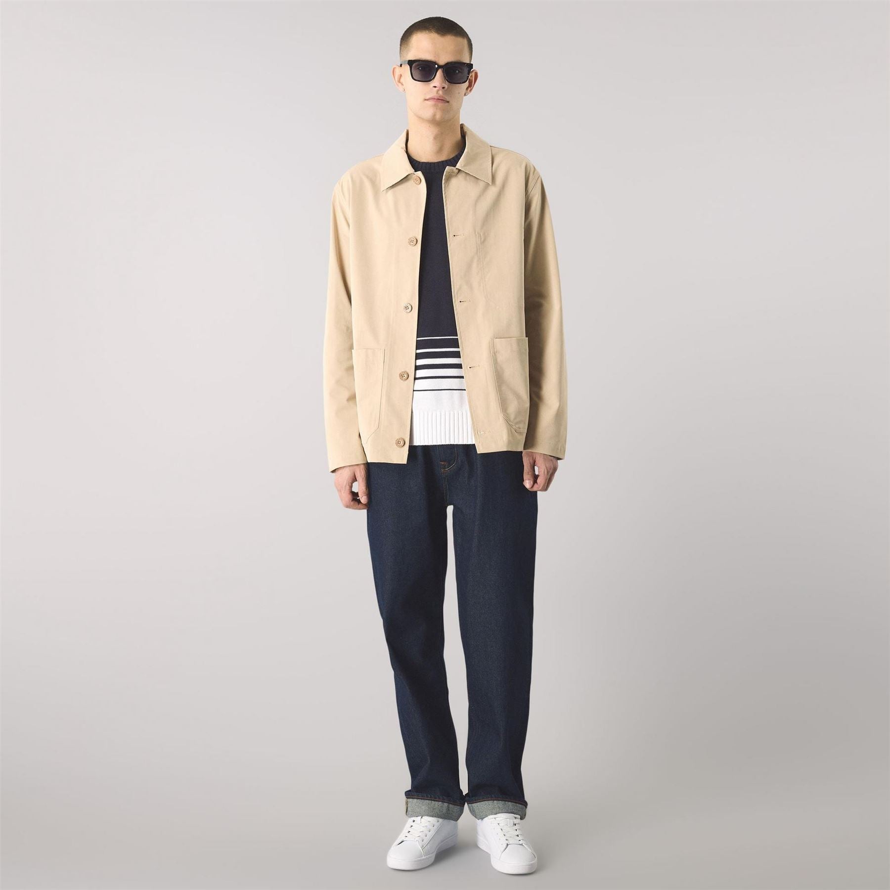 Pretty Green Didsbury Structured Relaxed Fit Overshirt