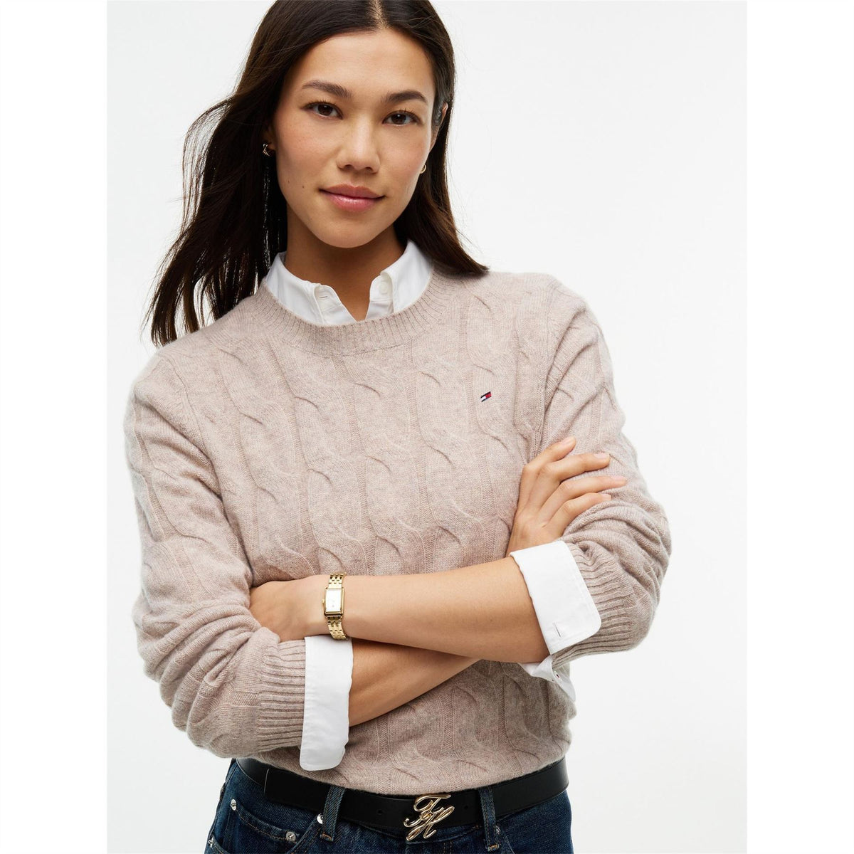 Tommy Hilfiger Wool Cbl Knit Ld64