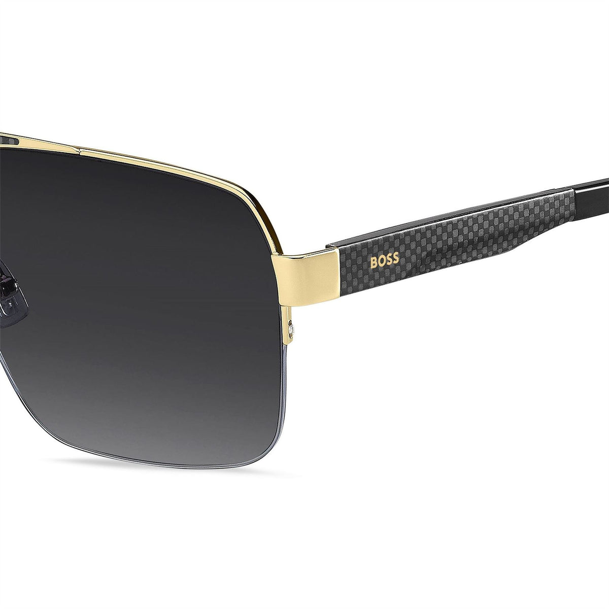 Boss Su Double Bridge Rectangle Full Rim Sunglasses