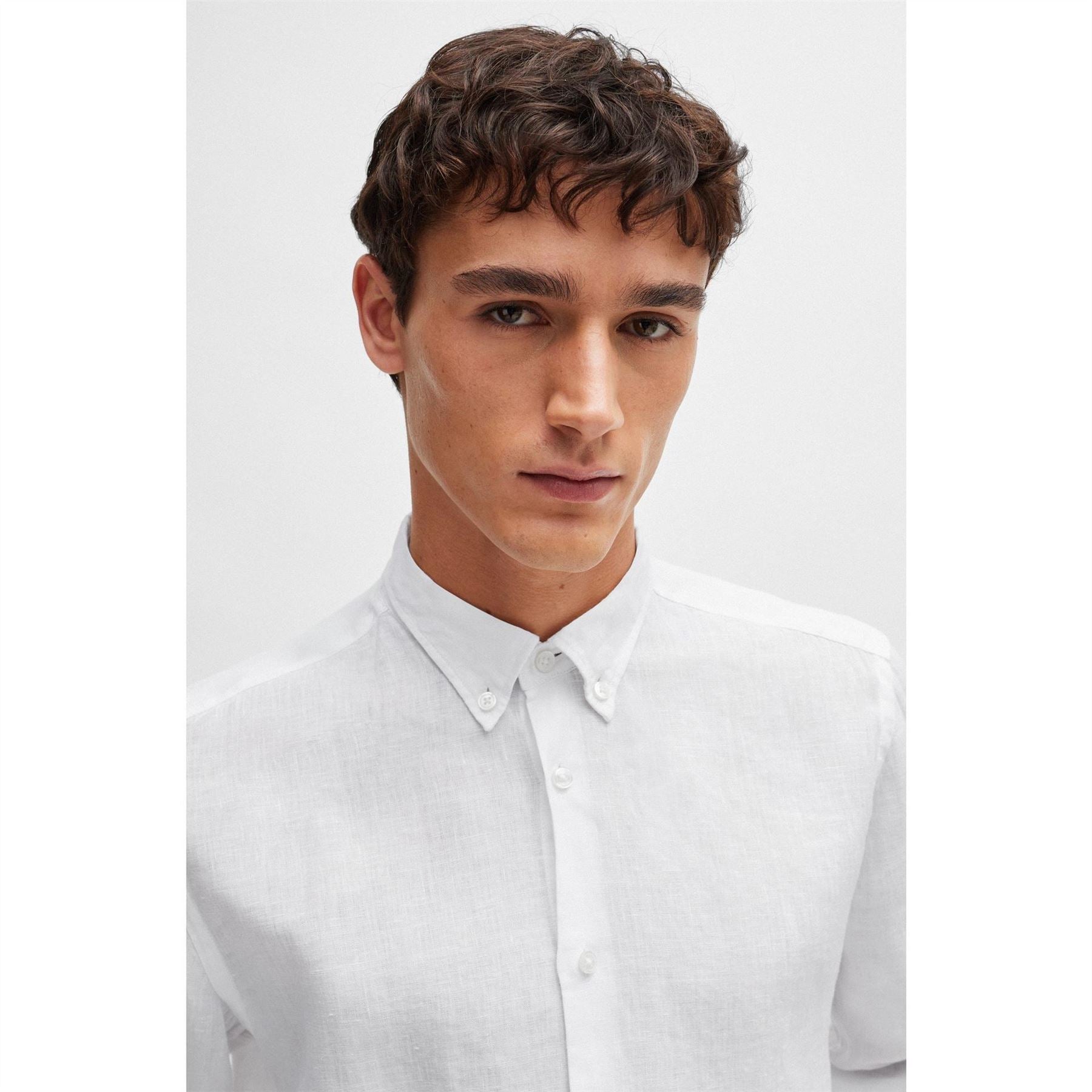 Boss Liam Collared Neck Button Down Long Sleeve Shirt