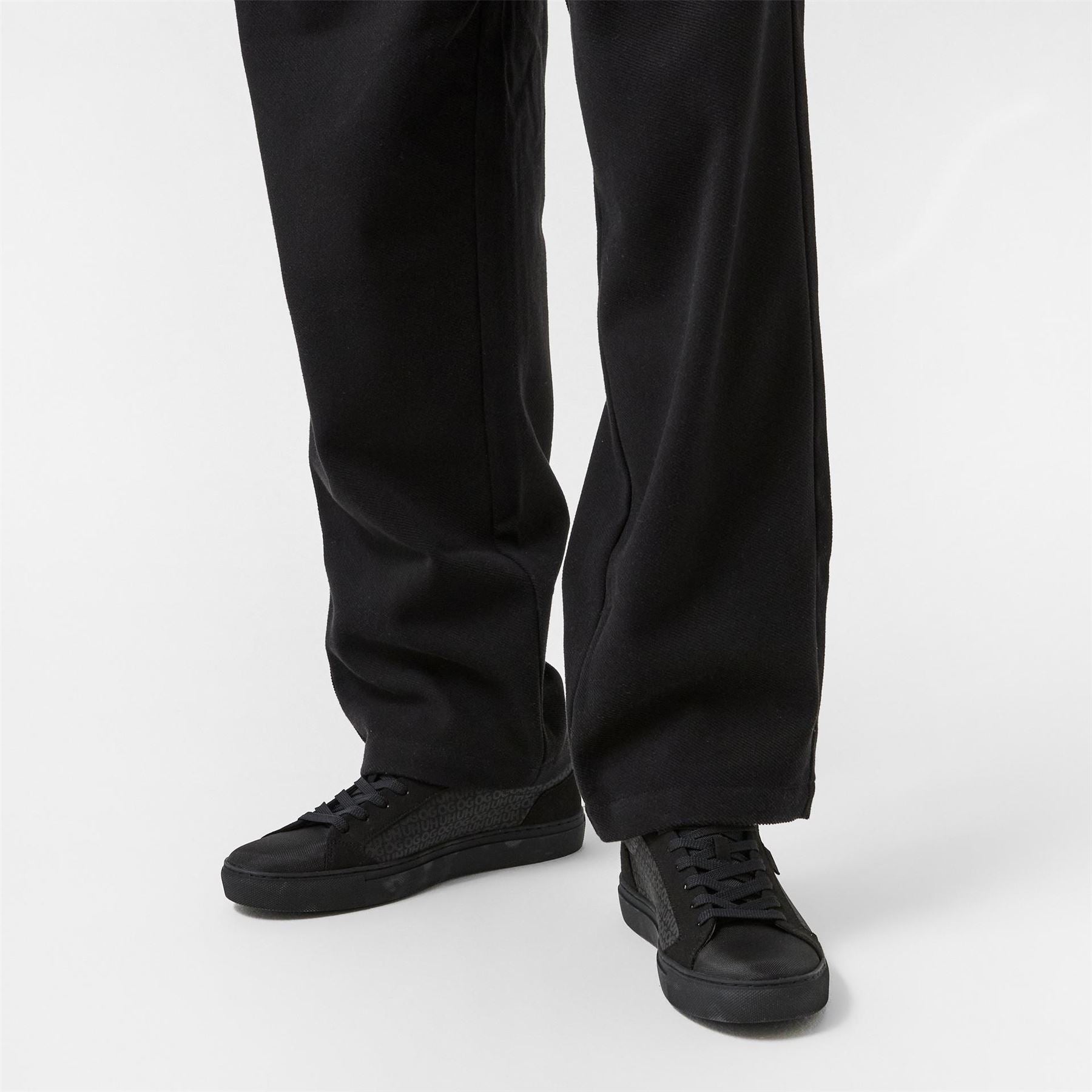 Hugo Leather Logo Trainers