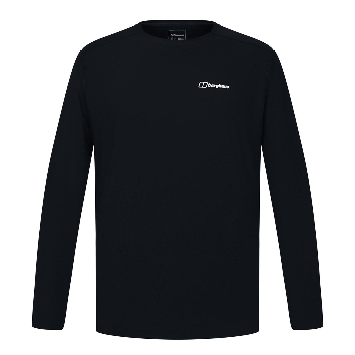 Berghaus Tech Wordmark Crew Neck Long Sleeve Slim Fit T-Shirt