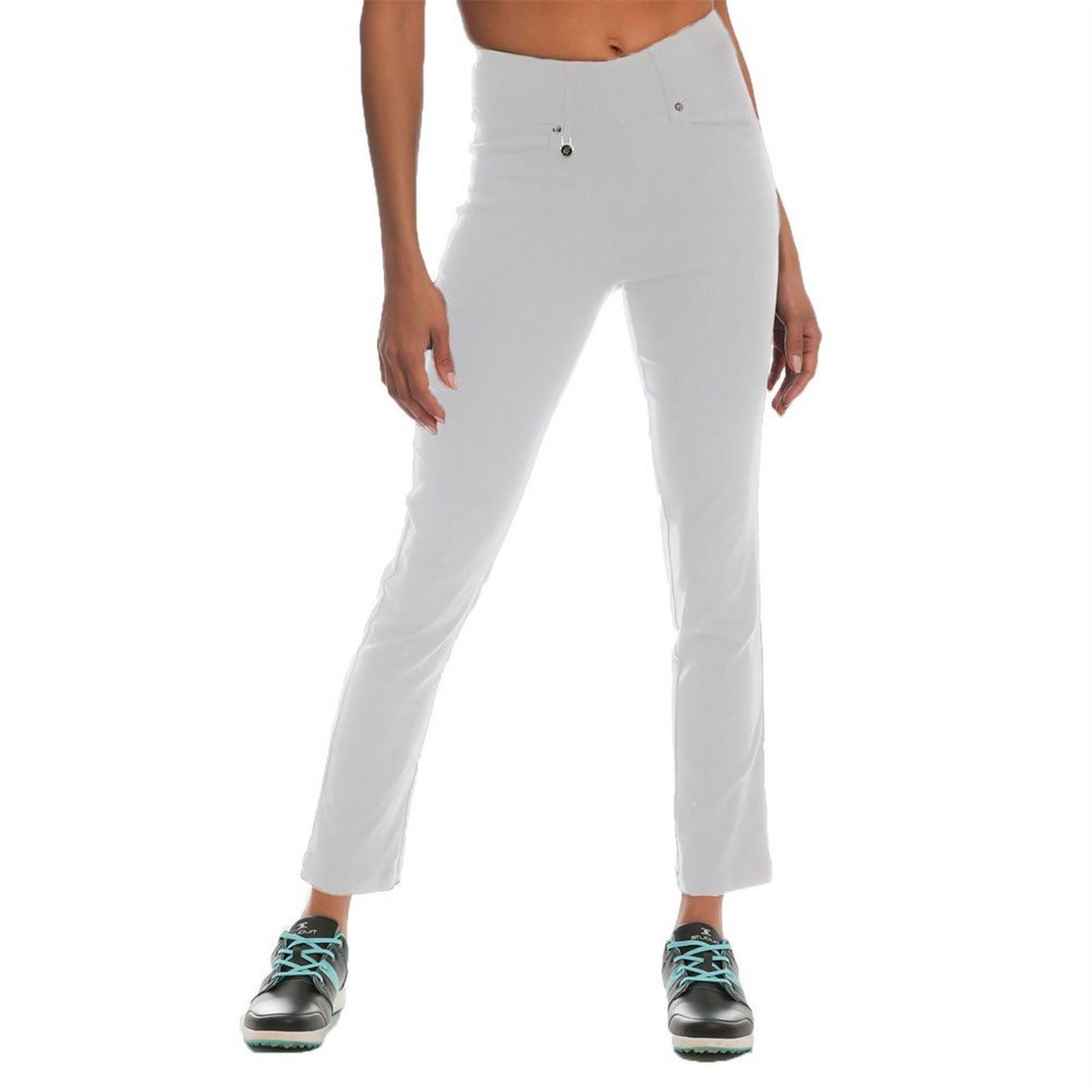Island Green Womens Straight Leg Pull On Trousers