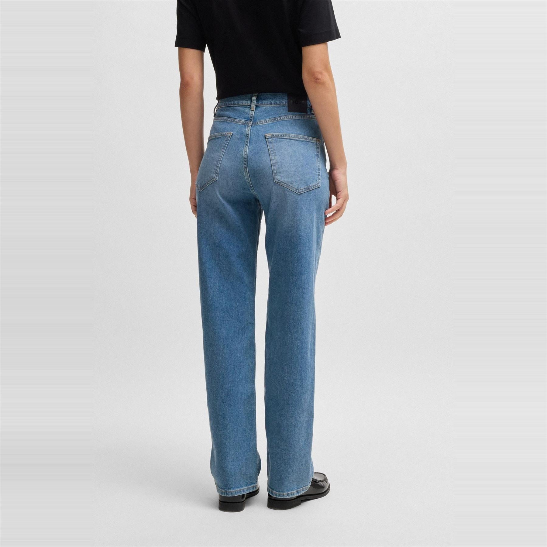 Boss Ada Straight High Rise Slim Fit Jeans