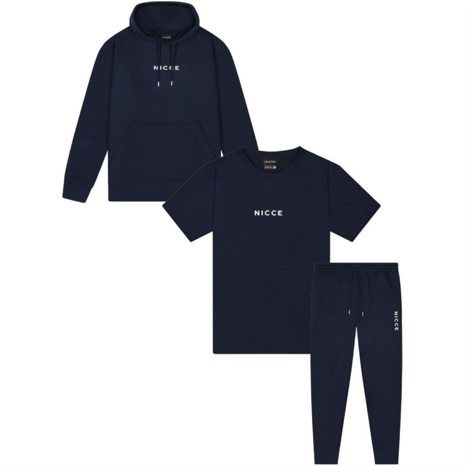 Nicce Dean Hooded Neck Long Sleeve Sweatshirt 3 Pack