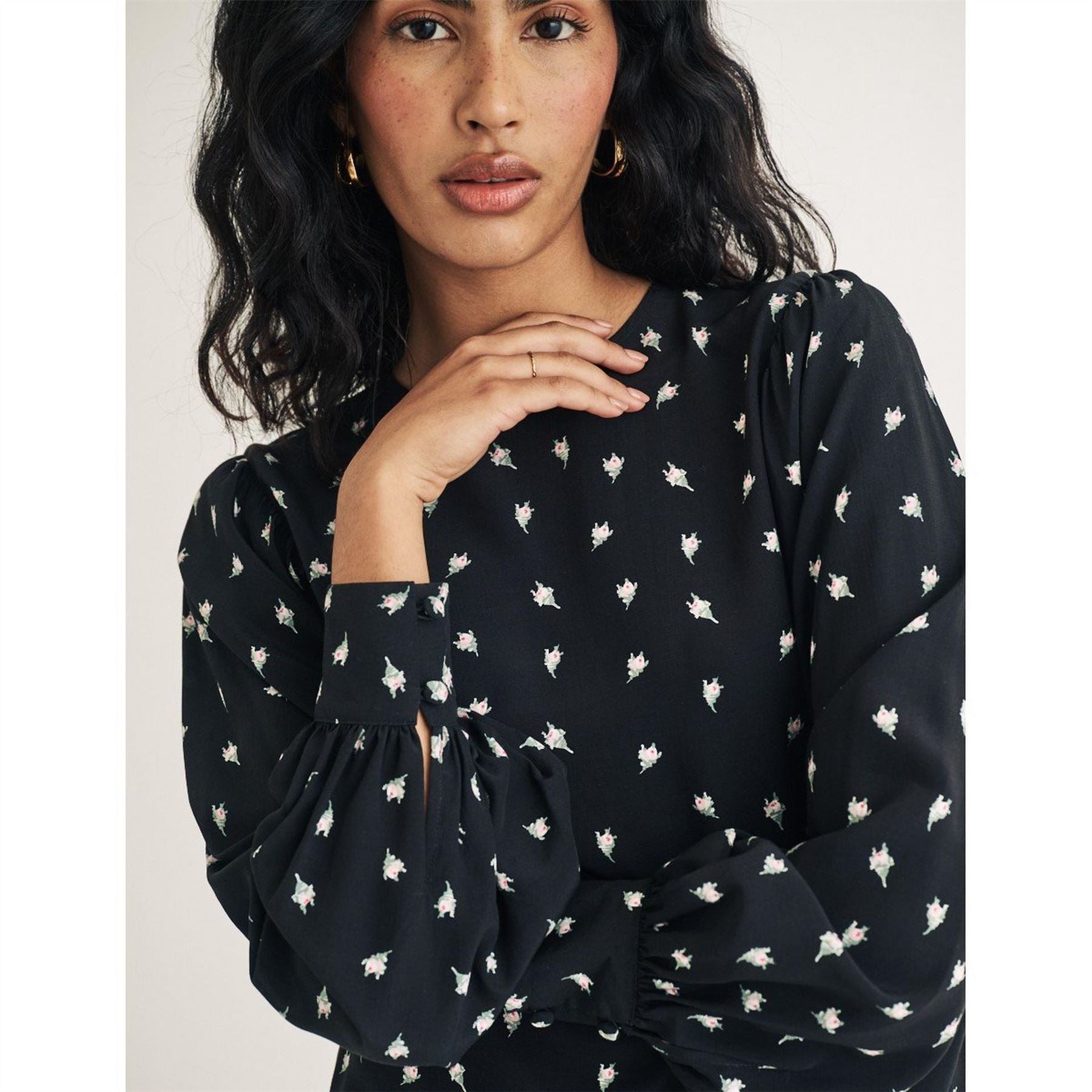 Nobodys Child Regular Fit Crew Neck Long Sleeve Blouse