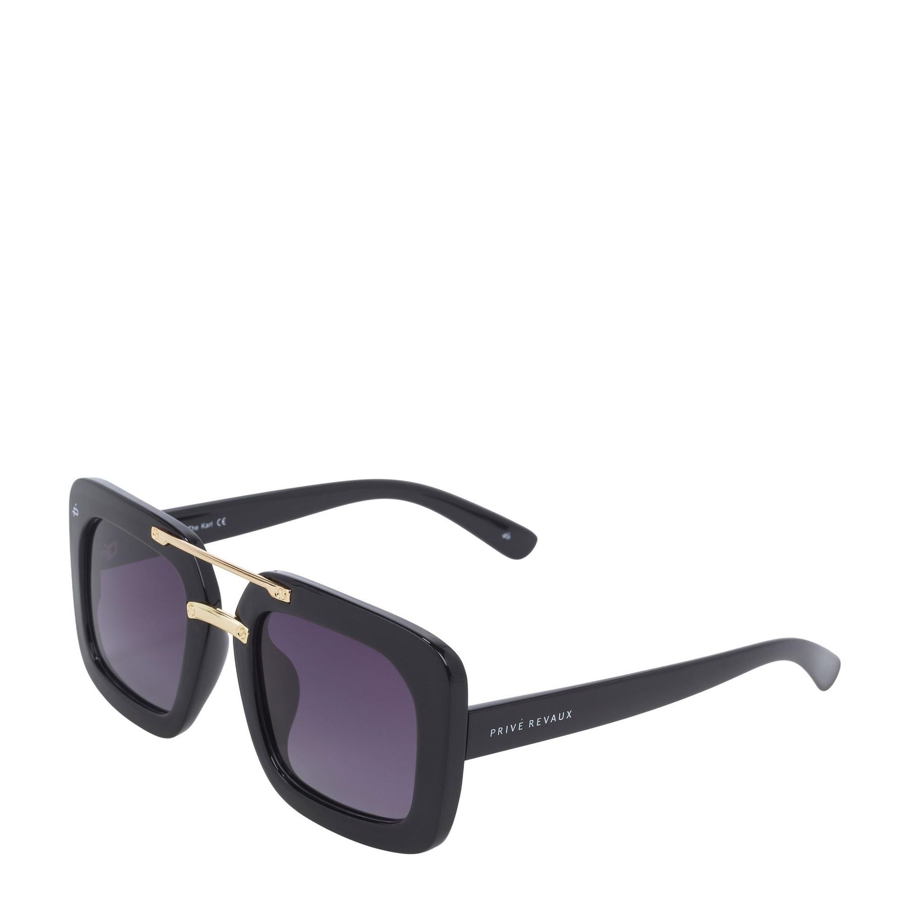 Prive Revaux R The Karl Square Double Bridge Sunglasses