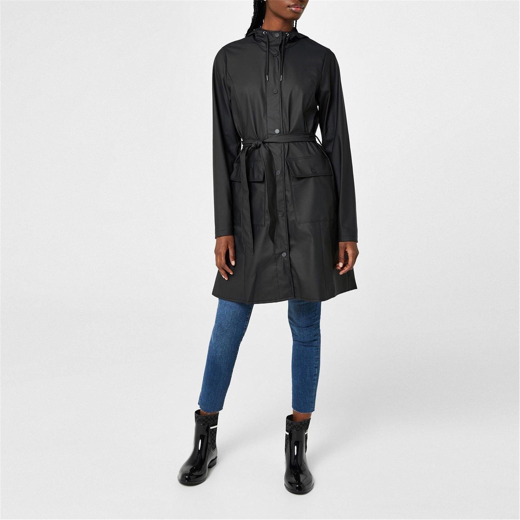 Rains Curve Belted Rain Coat